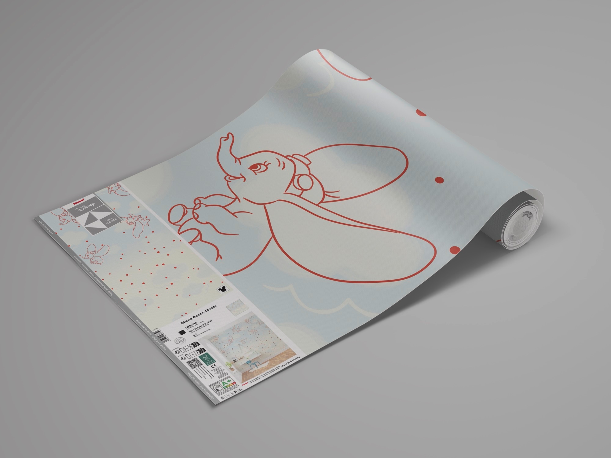 Komar Kindertapete »Disney Dumbo Clouds«, bedruckt