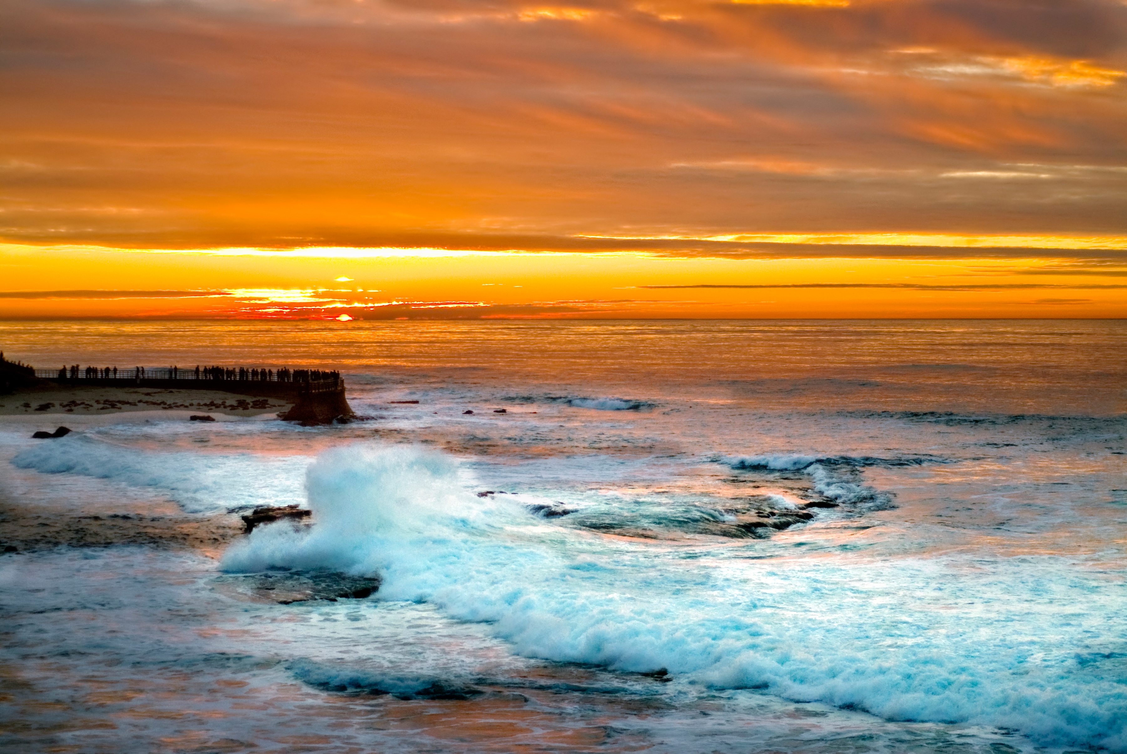 Papermoon Fototapete "Sunset in la Jolla" glatt
