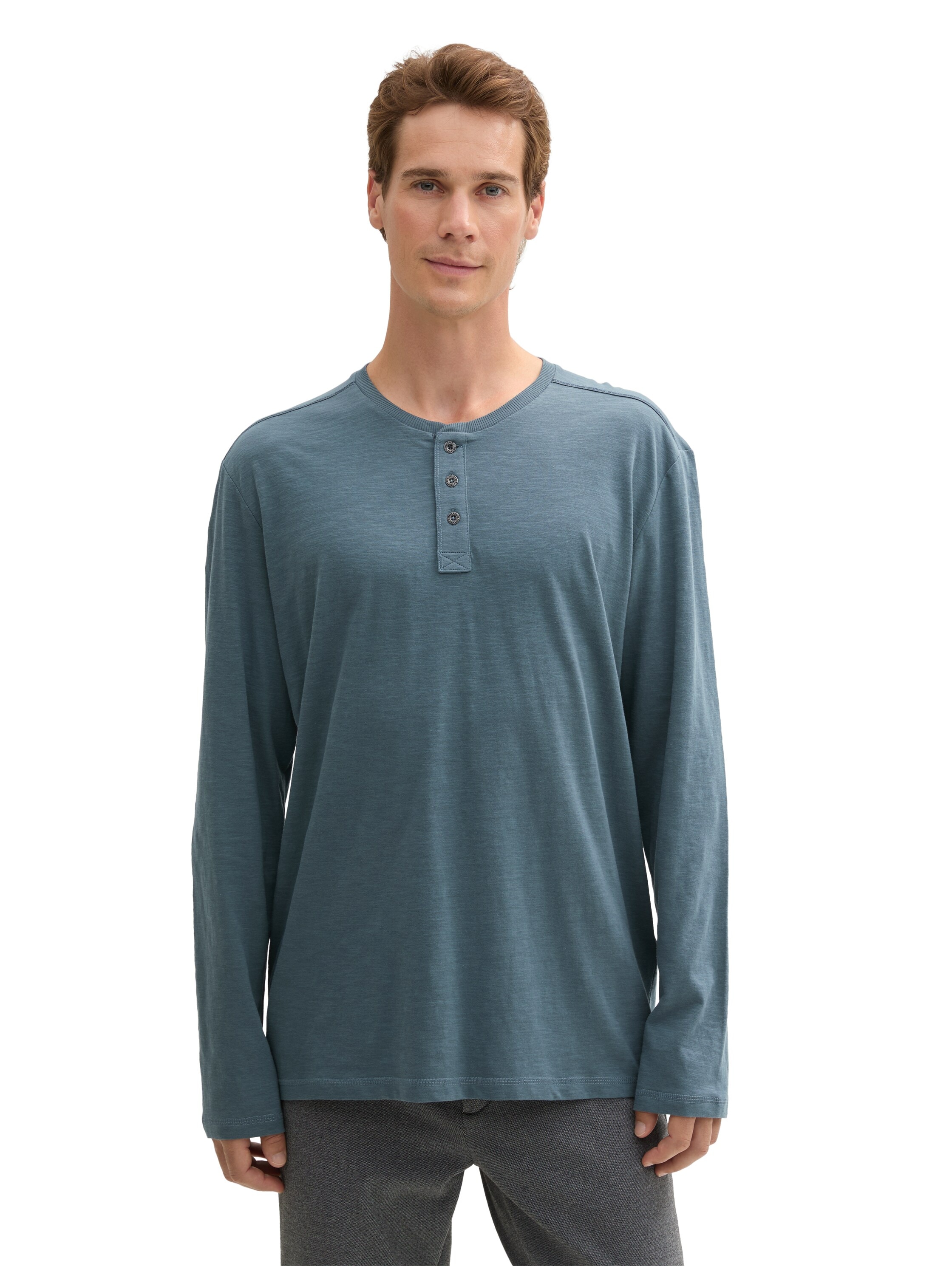 Henleyshirt, mit Henley Ausschnitt