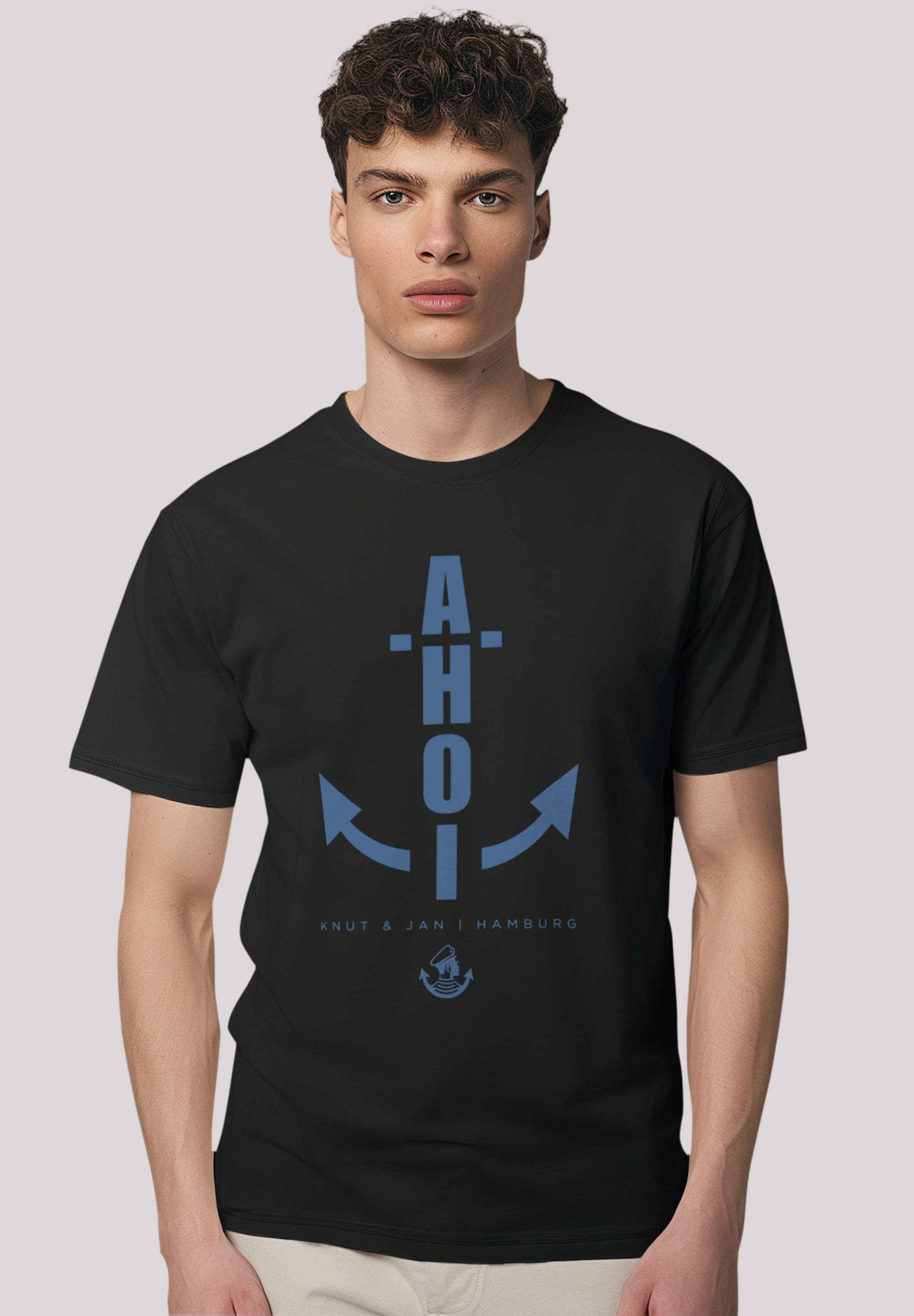 F4NT4STIC T-Shirt "Ahoi Anker Blau Knut & Jan Hamburg", Premium Qualität günstig online kaufen