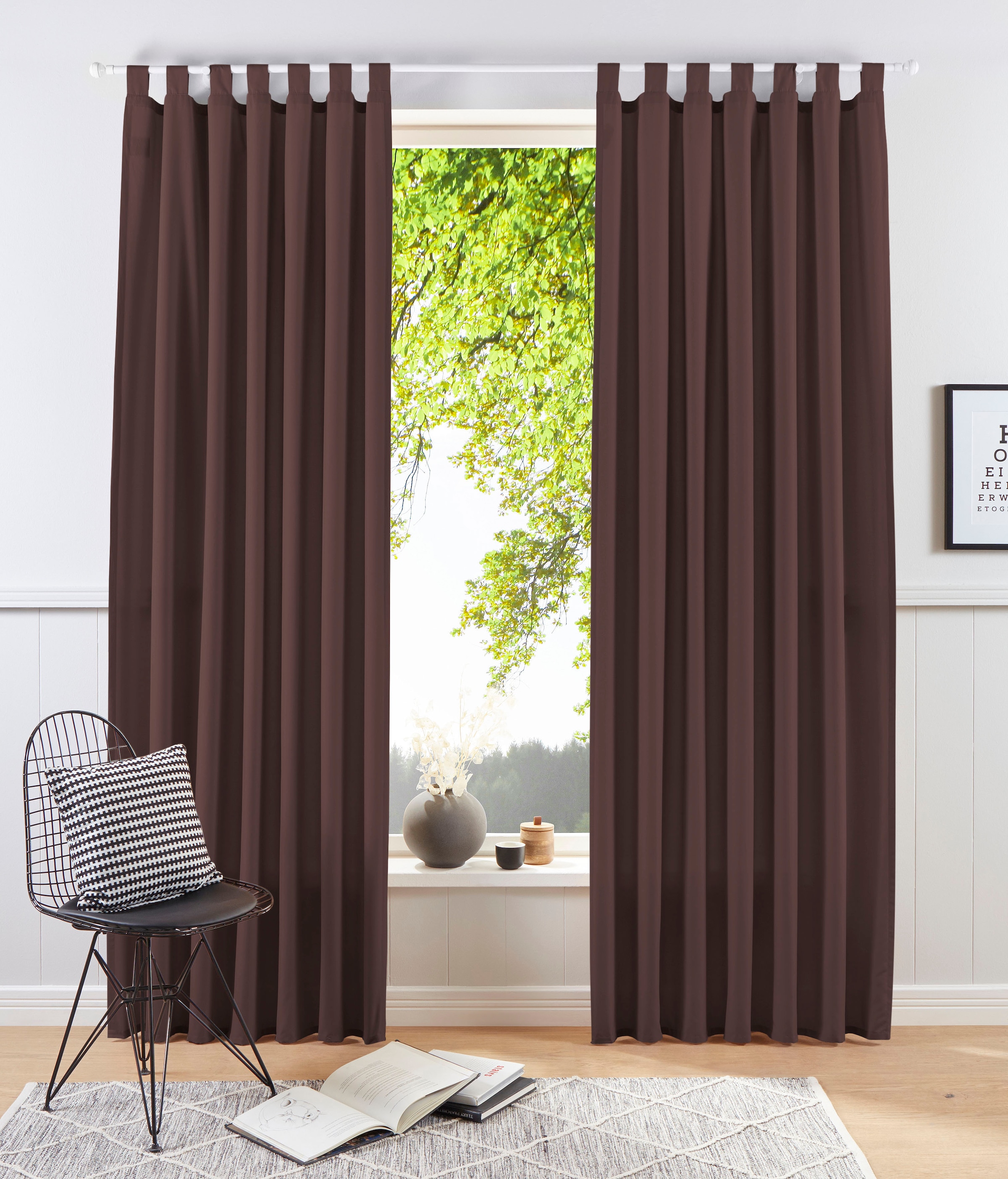 my home Vorhang "Raja" Schlaufen 2 Stk. tlg. 2er-Set, Bestseller, einfarbig günstig online kaufen