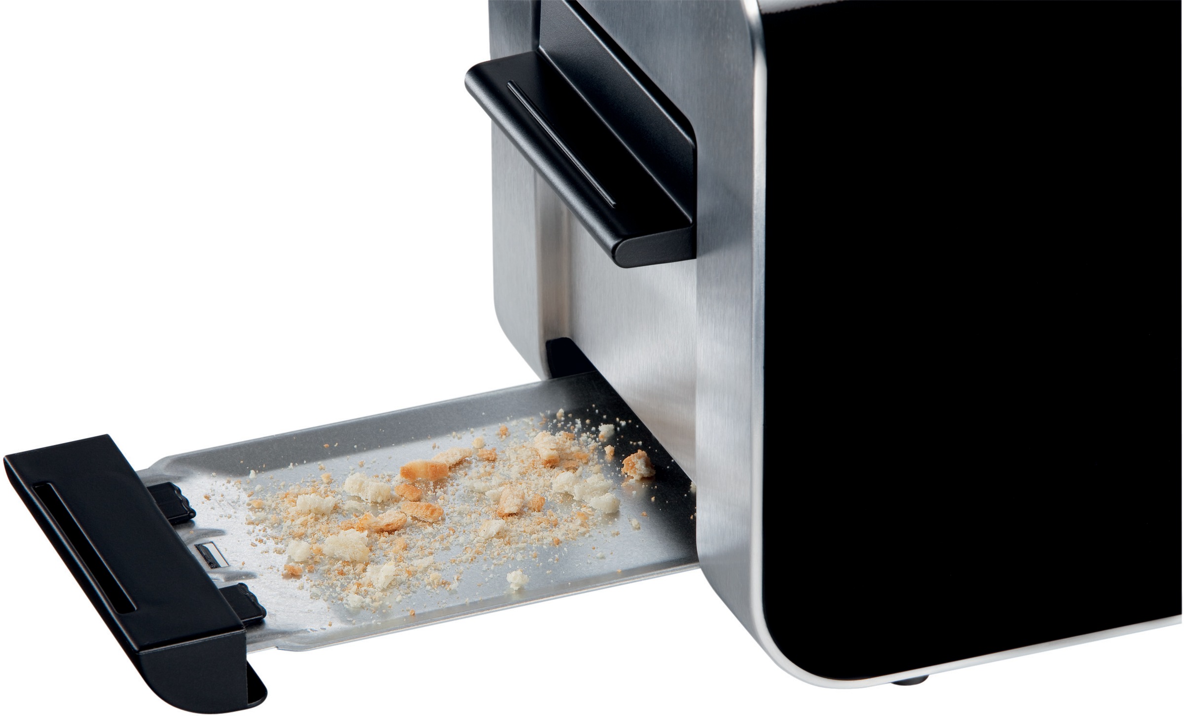 BOSCH Toaster »Styline TAT8613N, integrierter Brötchenaufsatz, Liftfunktion,«, 860 W, Auftaufunktion, Abschaltautomatik, Brotzentrierung, Edelstahl/schwarz
