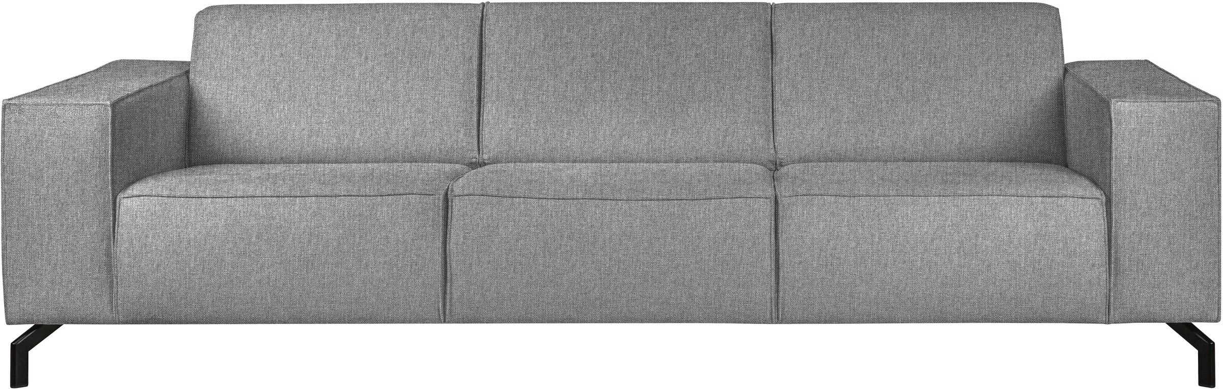 Home affaire 3-Sitzer "Lorcan 257 cm, weiches Sitzgefühl" mit schwarzen Met günstig online kaufen