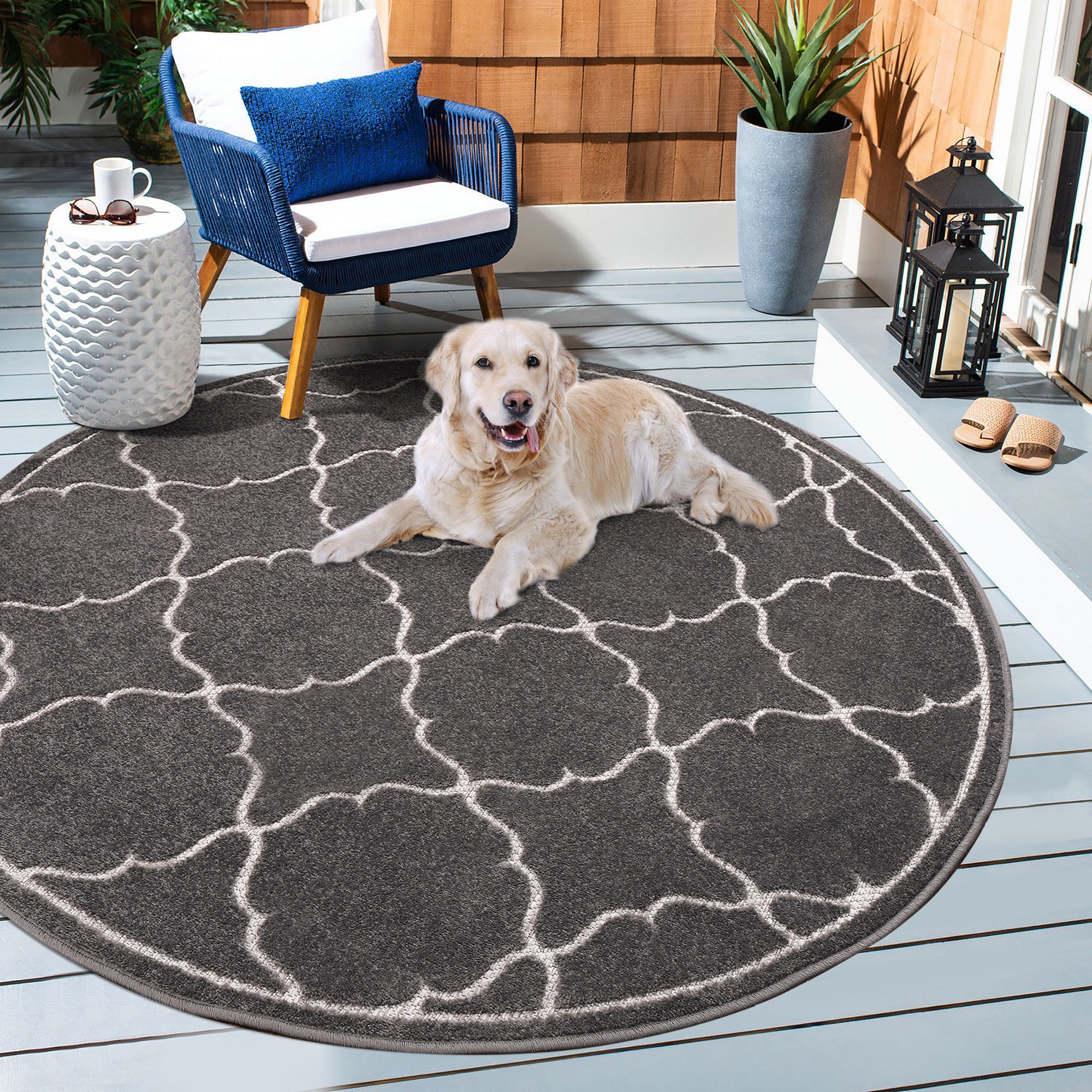 Sanat Teppich "Berlin" rund 6 mm Höhe In -und Outdoor geeignet, robust und günstig online kaufen