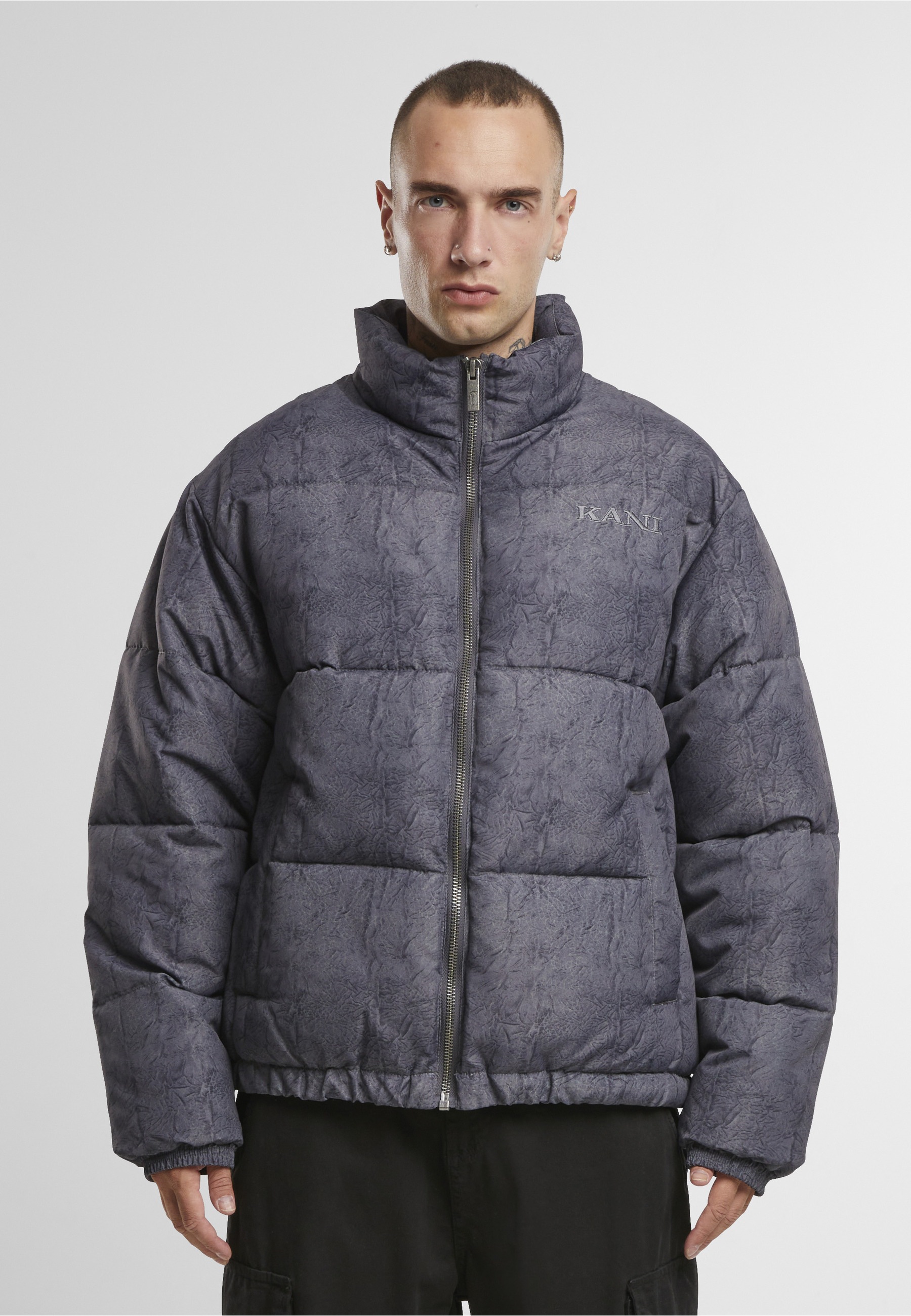 Karl Kani Winterjacke »Karl Kani Karl Kani Retro Crackle Print Puffer Jacket« 1 Stk. tlg. ohne Kapuze
