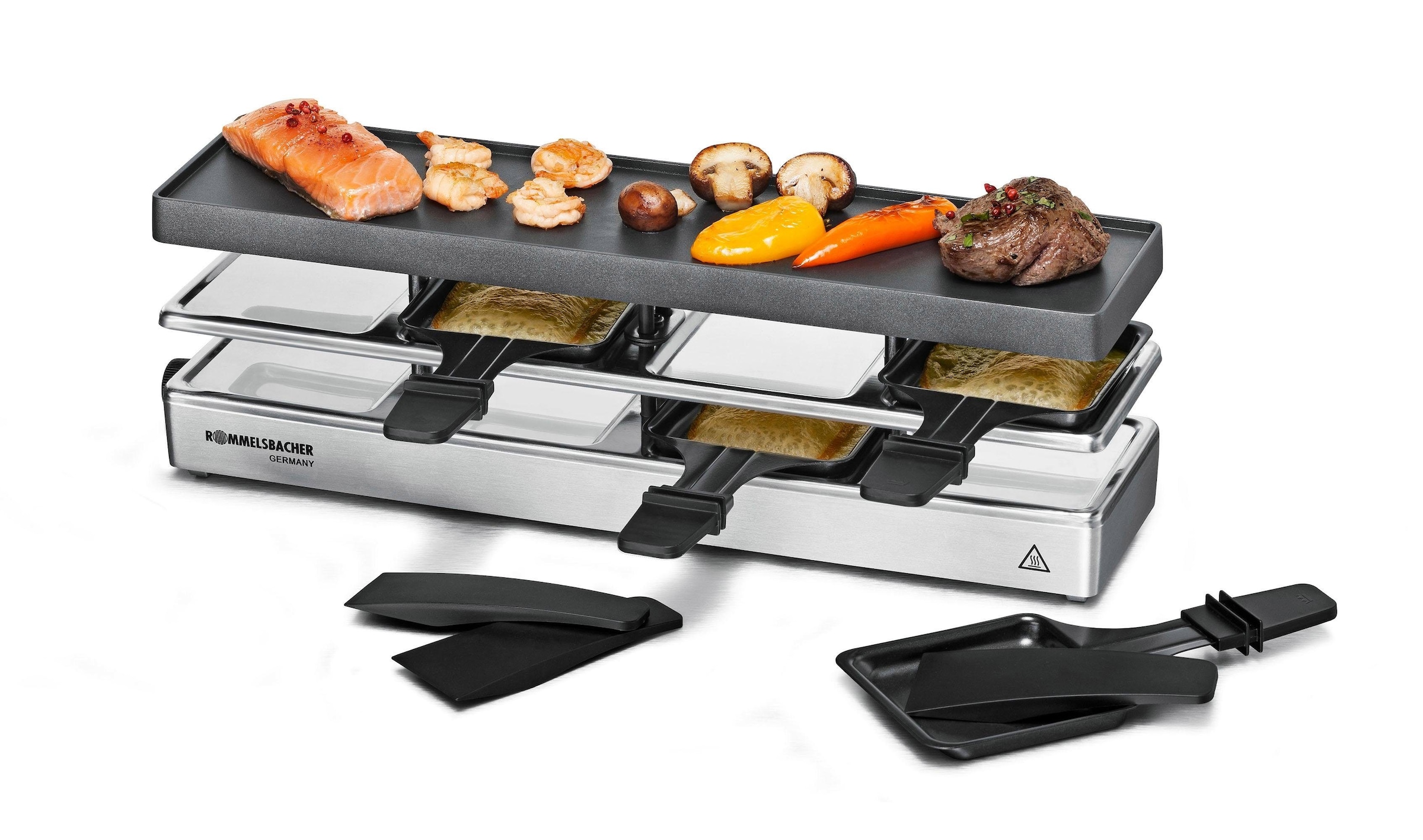 Rommelsbacher Raclette "RC 800" 4 Stk. Raclettepfännchen 730 W günstig online kaufen