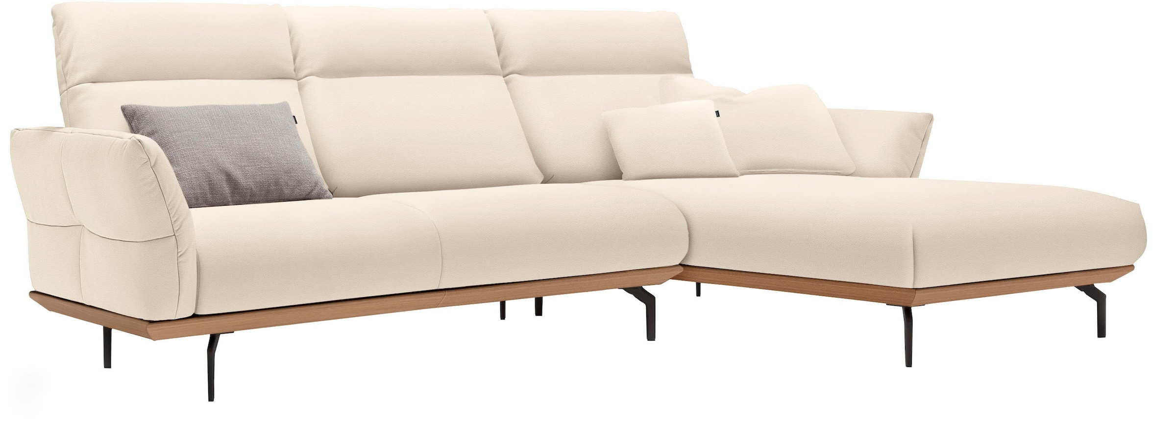 Creation BY ROLF BENZ Ecksofa "CR.460", Sockel in Eiche, Alugussfüße in umb günstig online kaufen