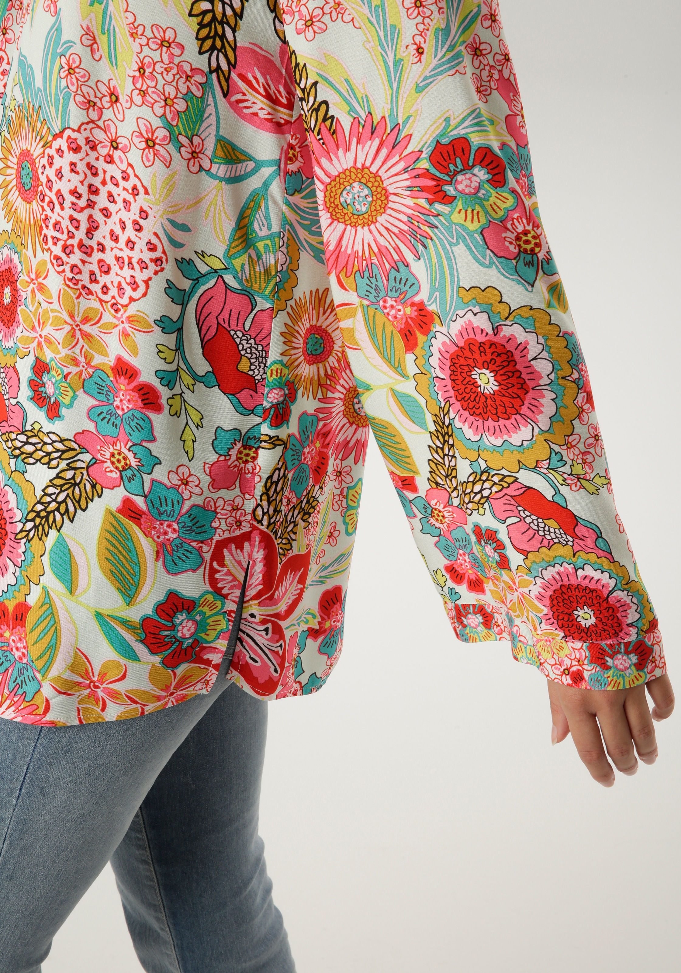 Thumbnail - Aniston SELECTED Schlupfbluse mit langen, weit ausgestellten Trompetenärmeln - NEUE KOLLEKTION