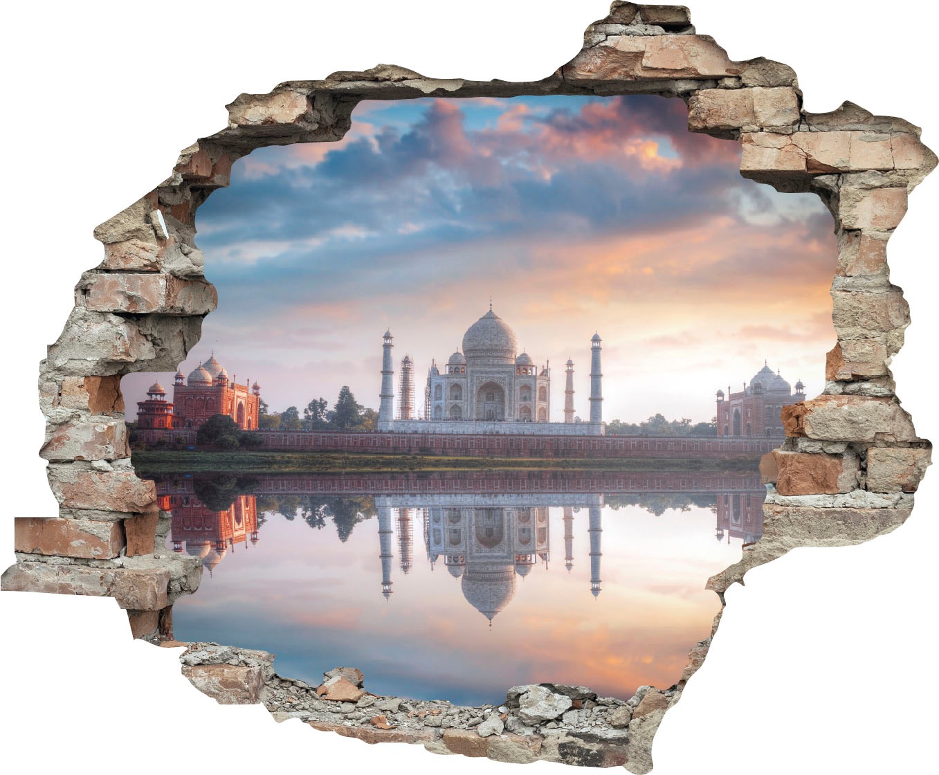 queence Wandtattoo "Taj Mahal", (1 St.), Wandsticker, Wandbild, selbstklebe günstig online kaufen