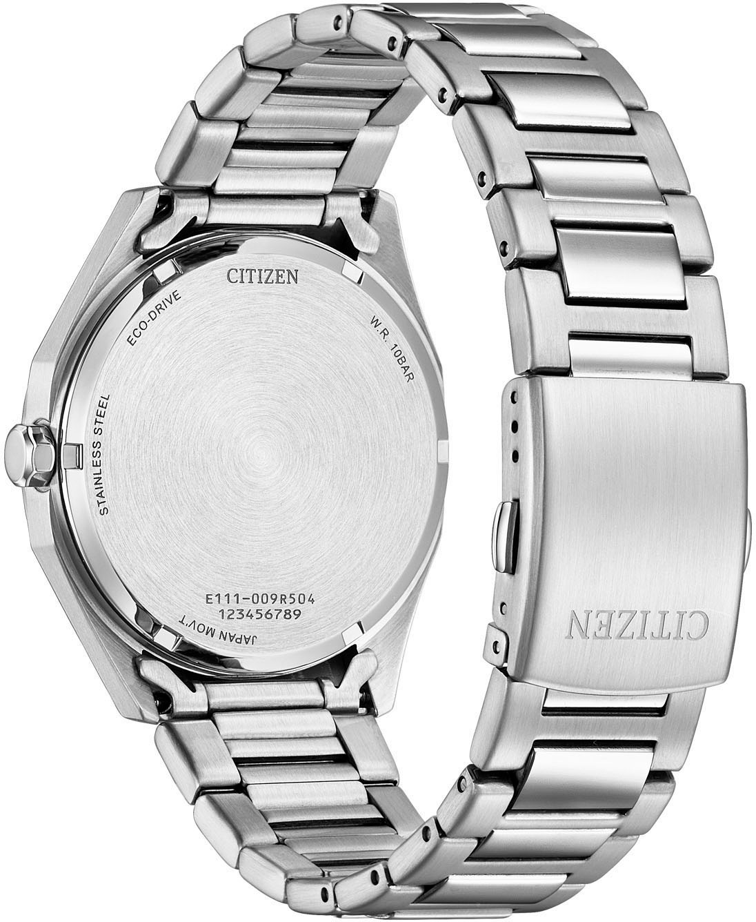 Citizen Solaruhr, Armbanduhr, Herrenuhr, Edelstahlarmband, analog, Datum, Eco-Drive