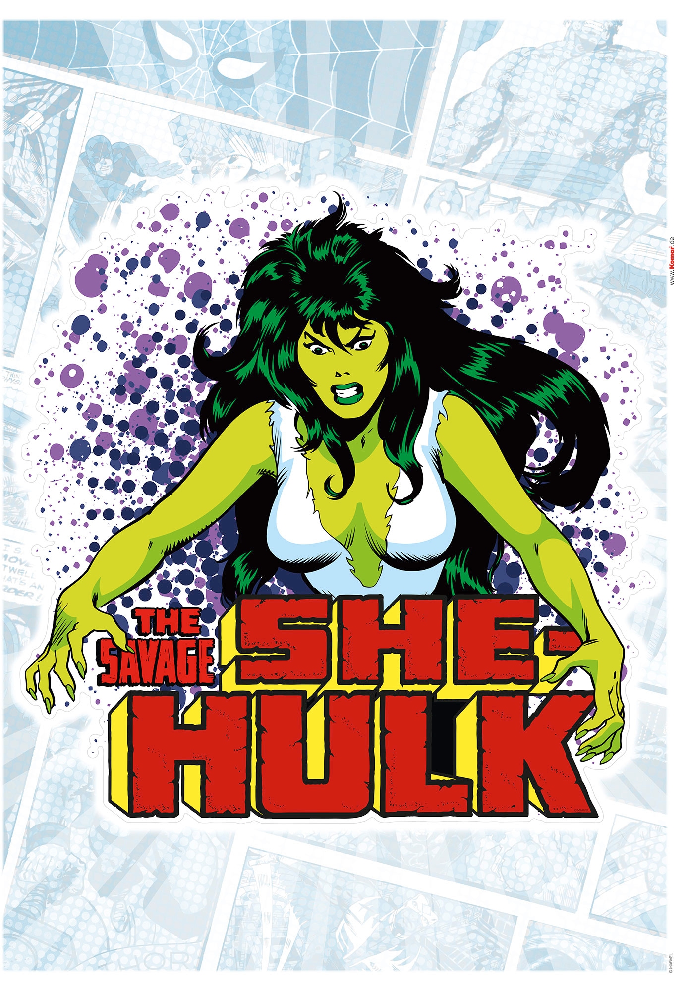 Komar Wandtattoo »She-Hulk Comic Classic«, (1 St.), 50x70 cm (Breite x Höhe),  selbstklebendes Wandtattoo | BAUR