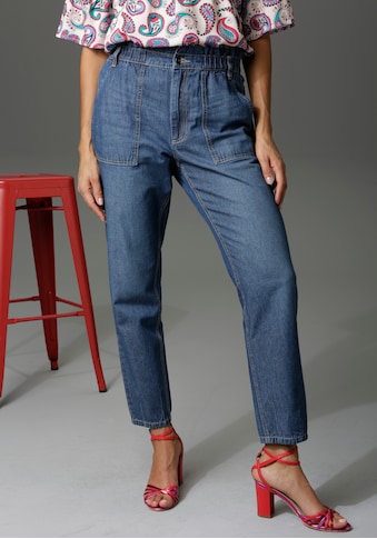 Aniston CASUAL Laisvo stiliaus džinsai high waist su ...