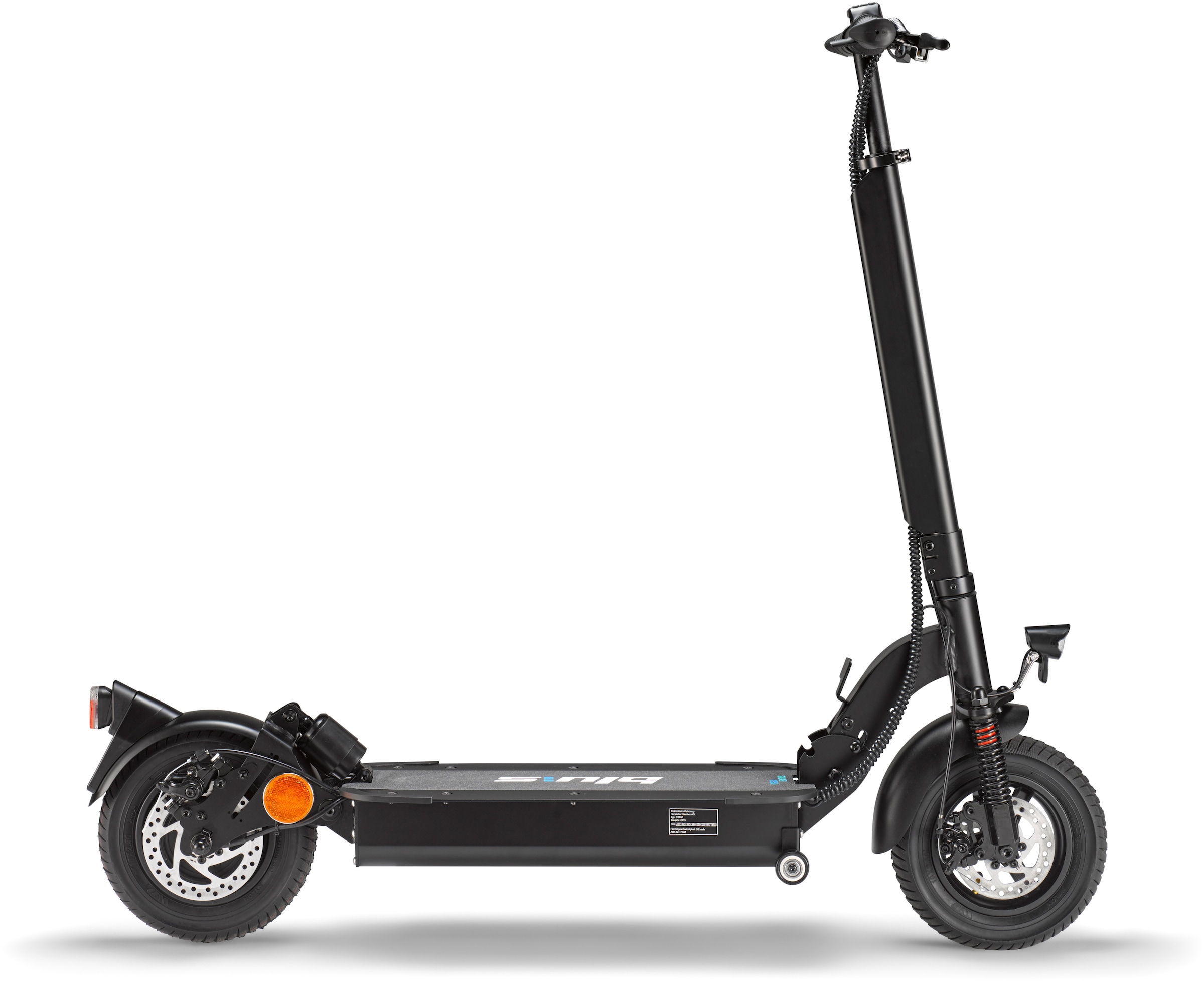 BLU:S E-Scooter "Stalker XT950", B:59cm L:121cm, schwarz, Roller, 350 W, mit Straßenzulassung, E-Scooter mit ABE