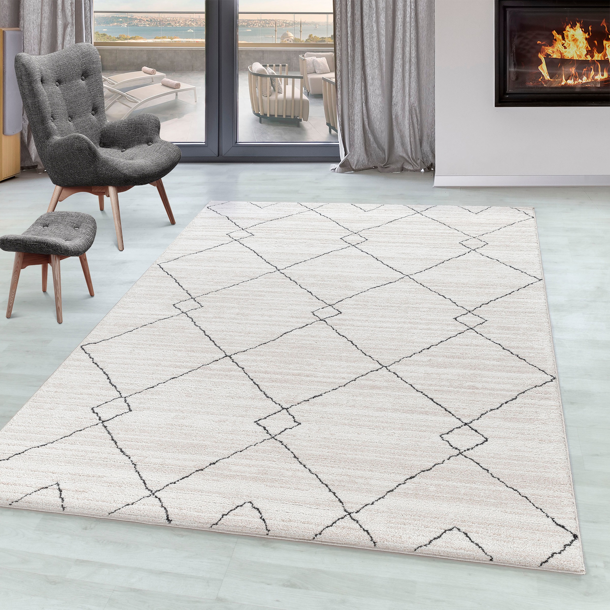 Ayyildiz Teppiche Teppich »TAZNAXT 5109«, rechteckig, 11 mm Höhe, Pflegeleicht / Modern