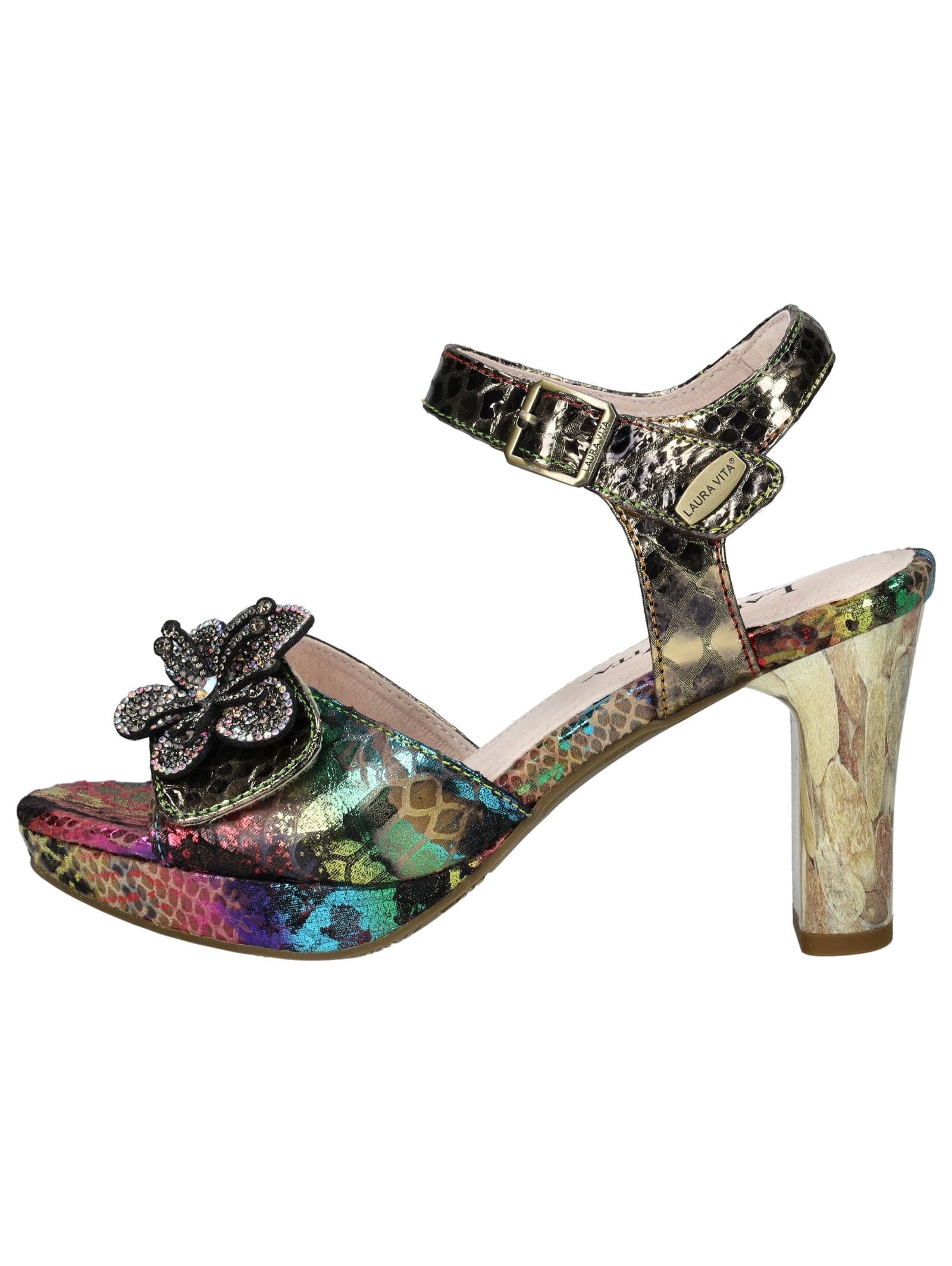 LAURA VITA High-Heel-Sandalette »LAURA VITA Sandalen Leder/Textil«