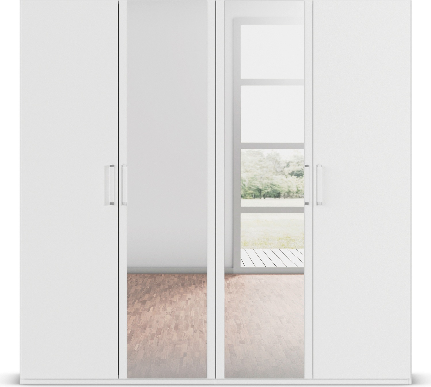 rauch Drehtürenschrank »Kleiderschrank Schrank Garderobe Schlafzimmerschrank EVELYN«, (in 2 Höhen 197 oder 210 cm erhältlich), in elegantem Stil, viel Stauraum 3 Breiten und 2 Höhen MADE IN GERMANY