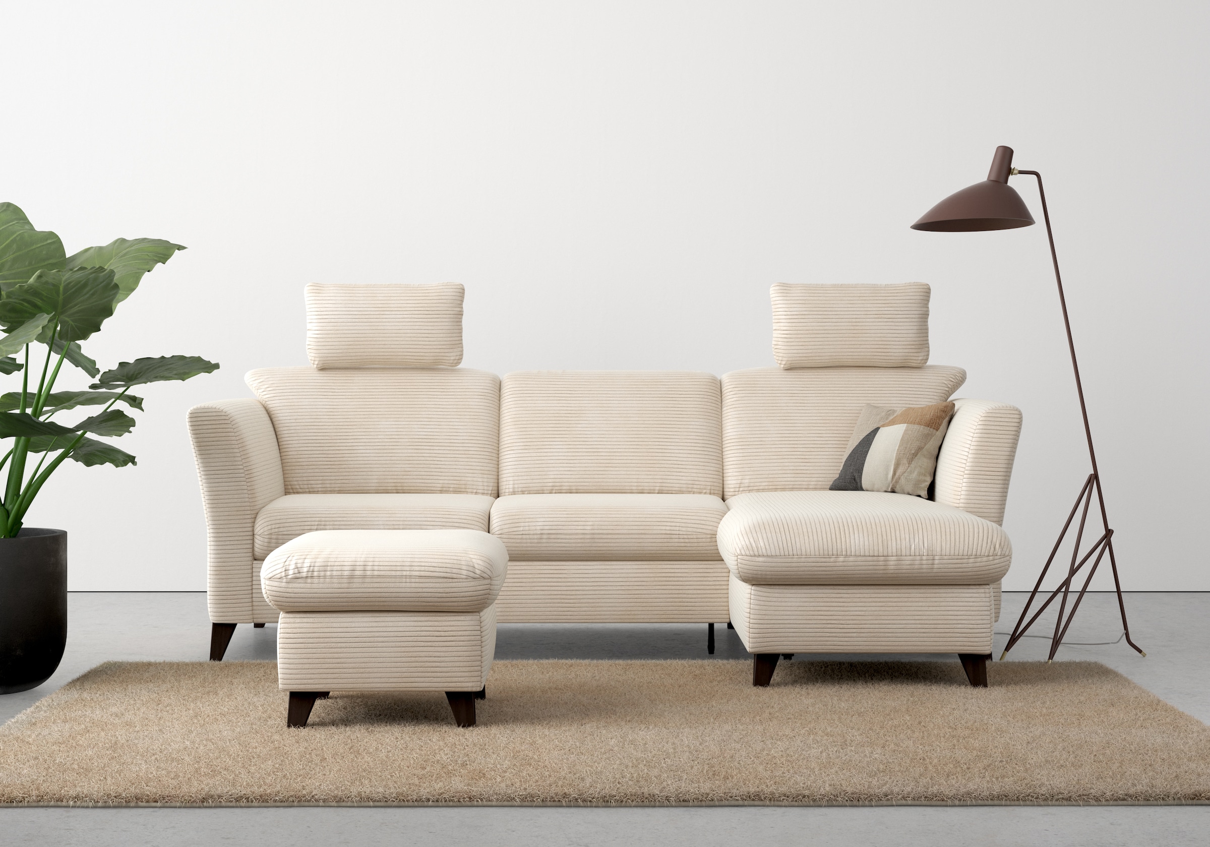 Home affaire Ecksofa "Trelleborg L-Form" wahlweise mit Bettfunktion und Bet günstig online kaufen
