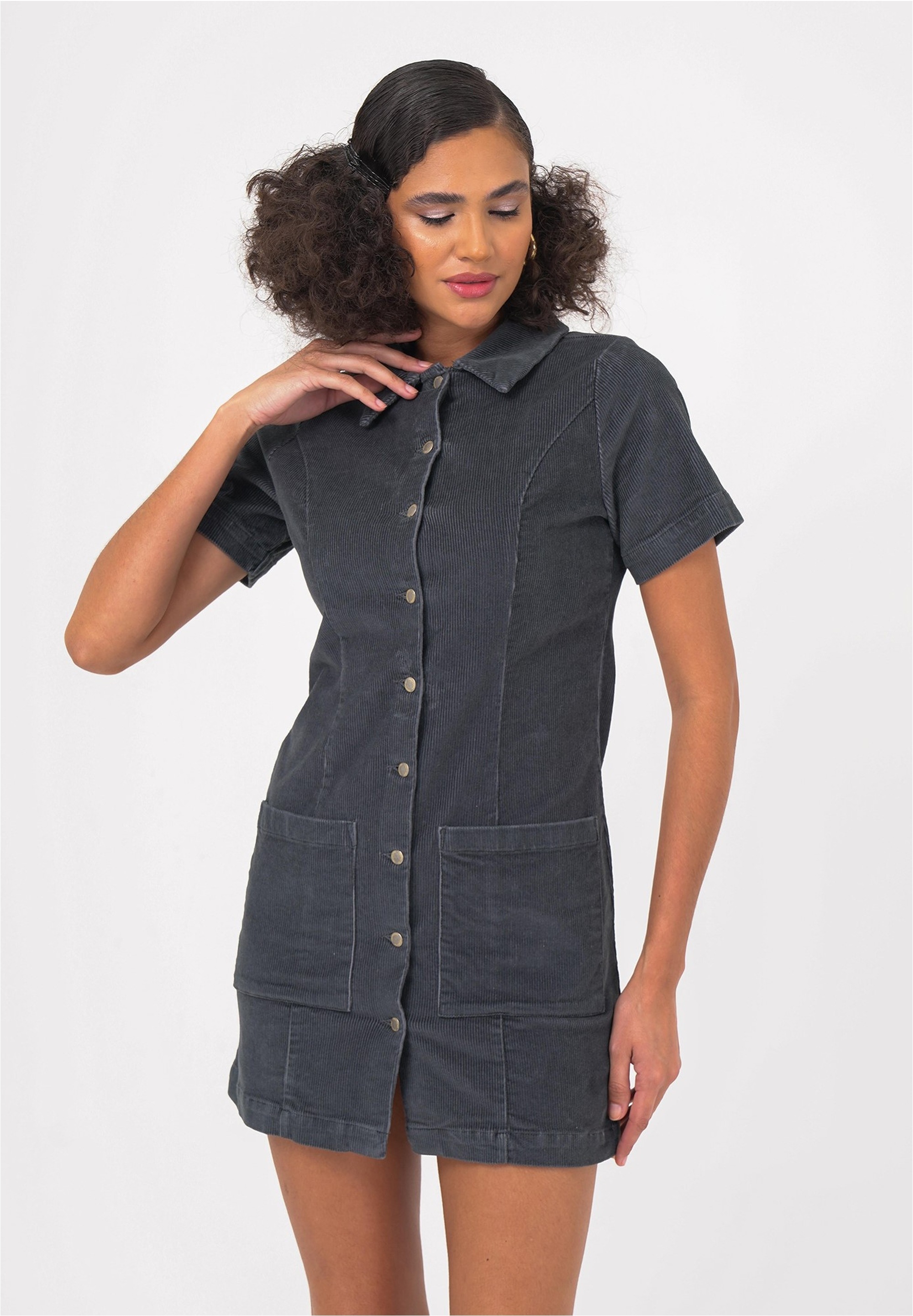 Thumbnail - freshlions Jeanskleid "Delilah" 1 Stk. tlg. mit kurzen Ärmeln