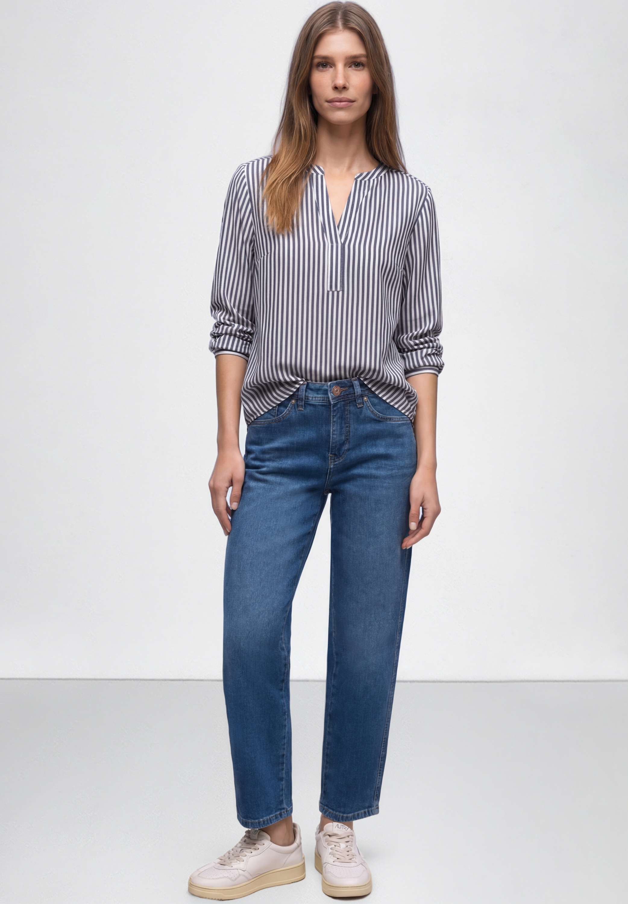 STREET ONE Langarmbluse im Streifen-Design