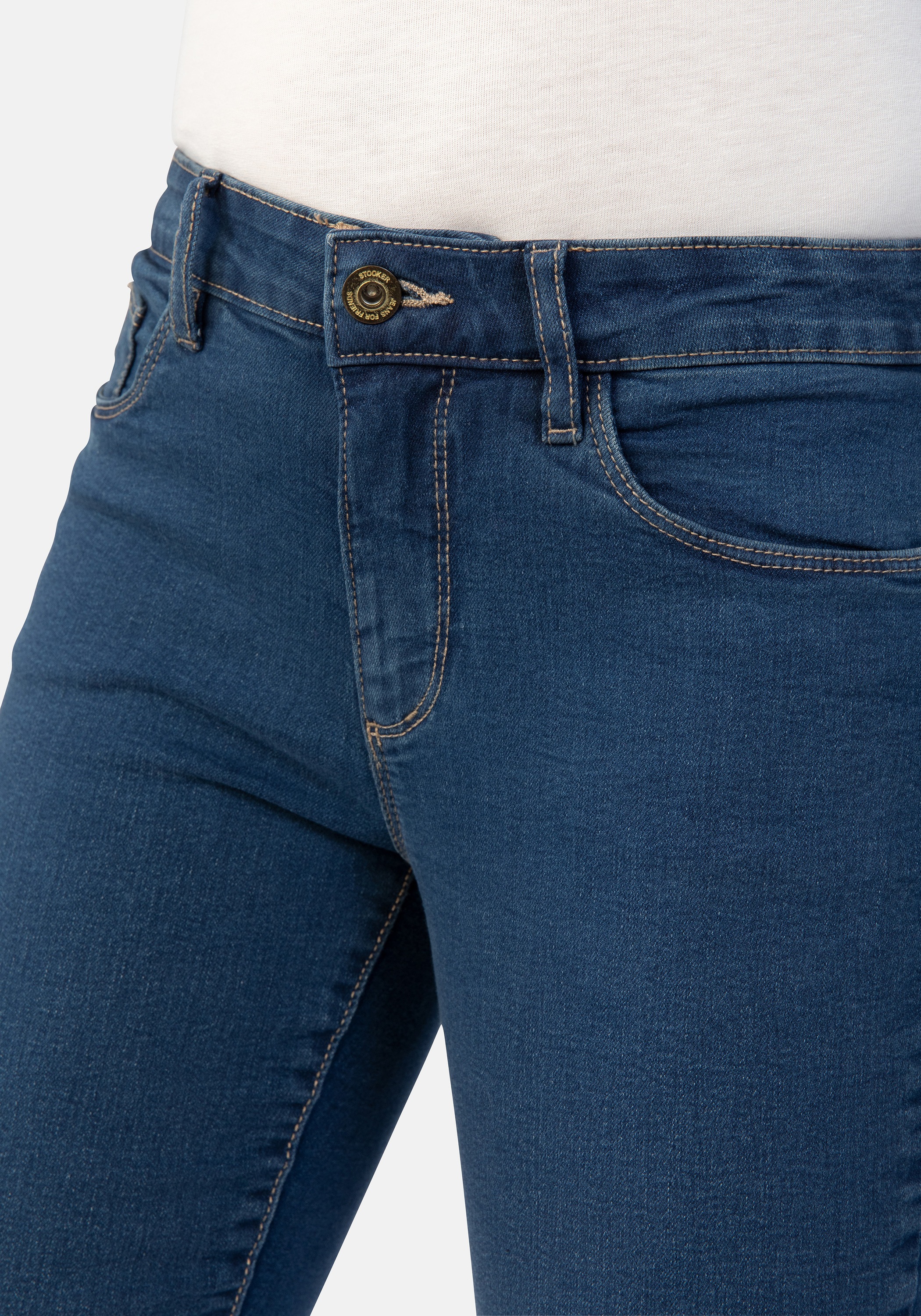 Thumbnail - STOOKER WOMEN 5-Pocket-Jeans "Florenz Denim Slim Fit Jeans" Slim Fit Casual Clean Wash Denim Jeans für Damen