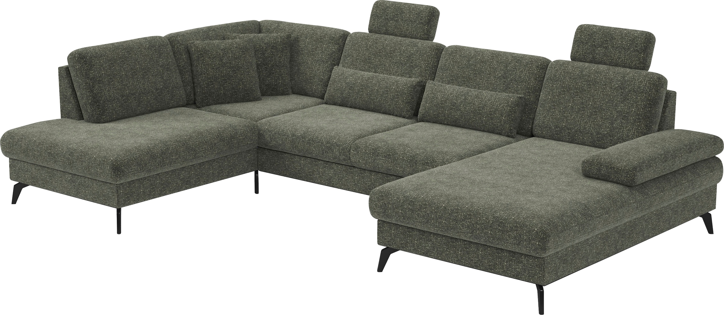 sit&more Wohnlandschaft »Morris U-Form, inkl. Sitztiefenverstellung«, wahlweise mit Armteilverstellung, Bettfunktion & Bettkasten