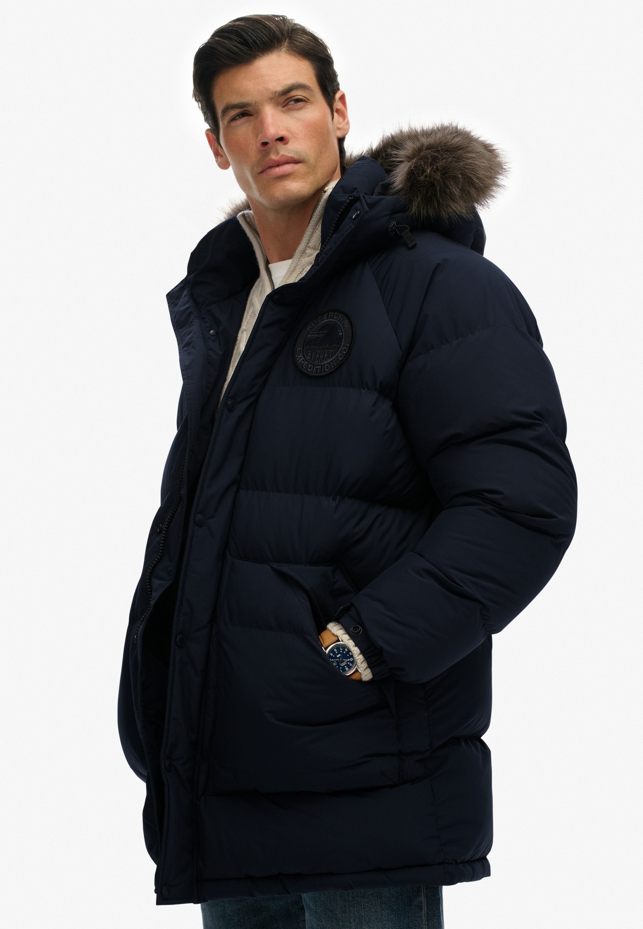 Thumbnail - Superdry Steppjacke "EVEREST LONGLINE BAFFLED PARKA" mit Kapuze