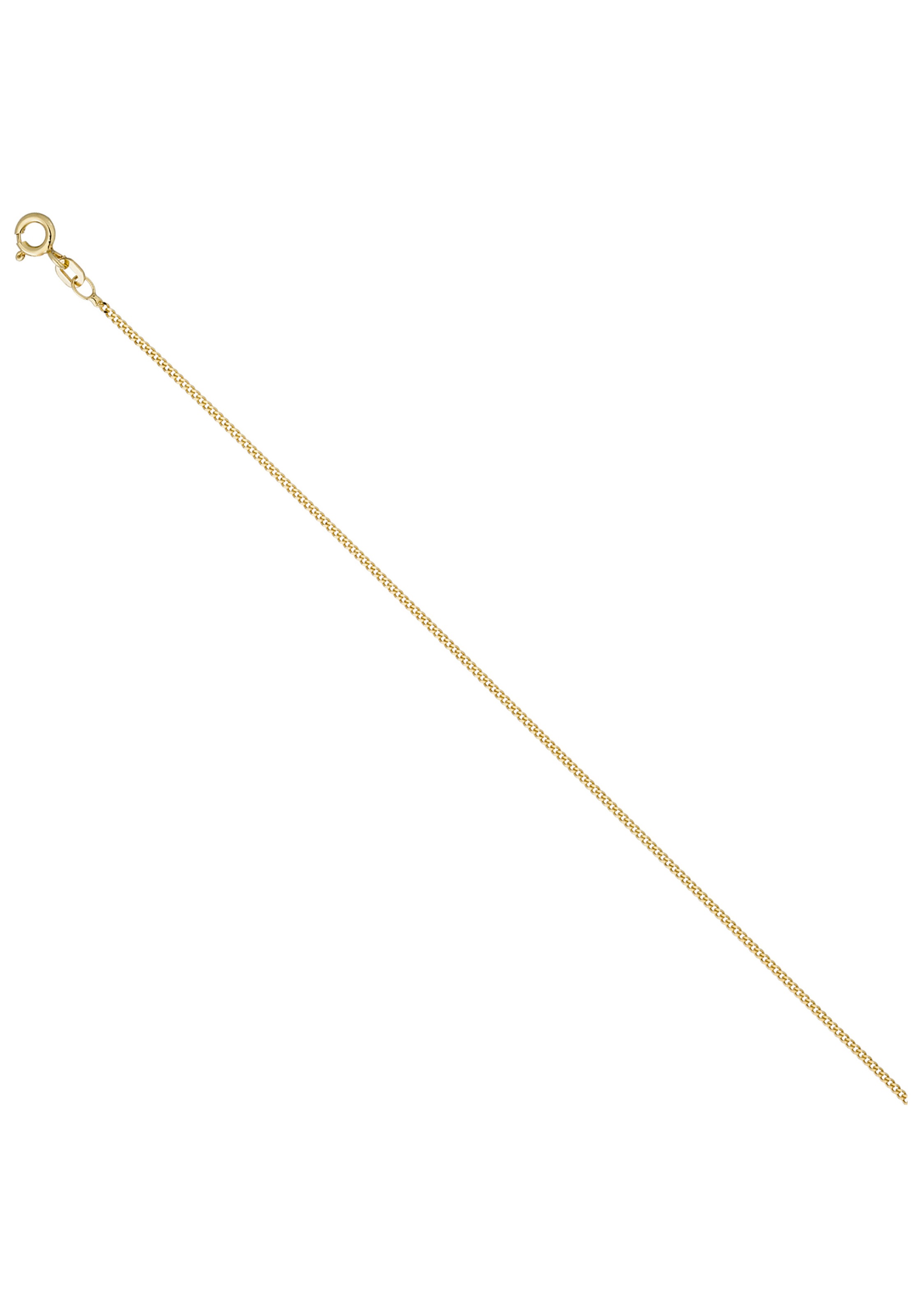 Kette ohne Anhänger JOBO, gold (goldfarben), Halsketten, Damen, Silber 925 (Sterlingsilber), L: 50, Panzerkette 925 Silber vergoldet 50 cm 1,3 mm 3