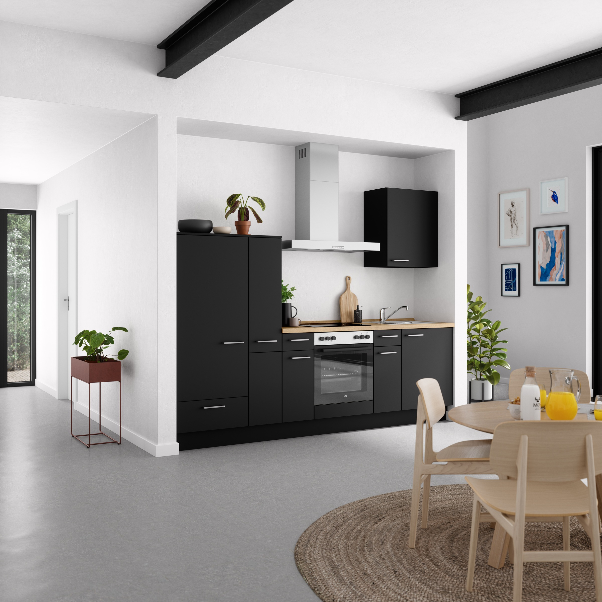 nobilia® Küchenzeile »"Touch I"« vormontiert, Ausrichtung wählbar, Breite 270 cm, wahlw. mit E-Geräten