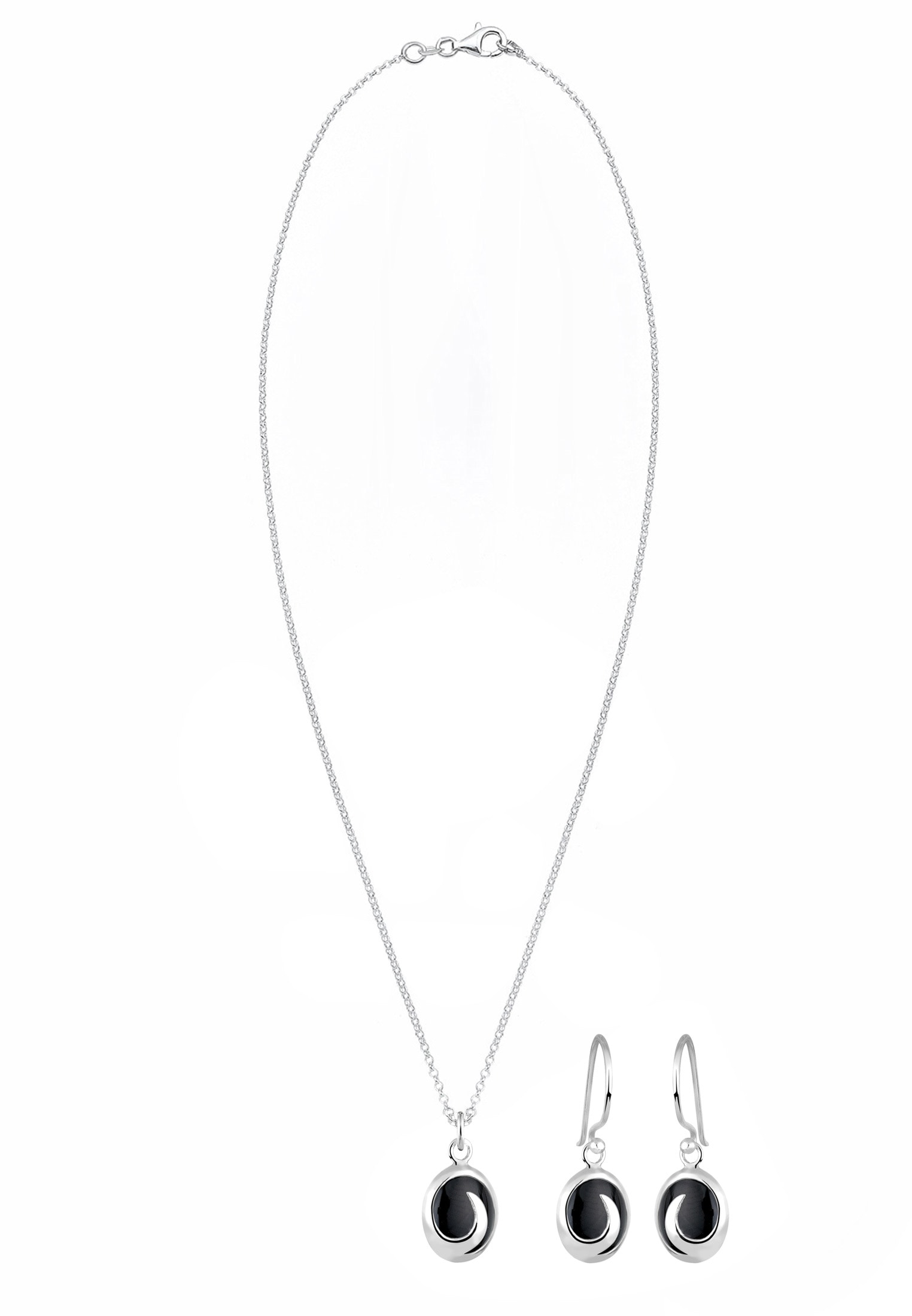 Elli Schmuckset »Onyx Schwarz 925 Sterling Silber«