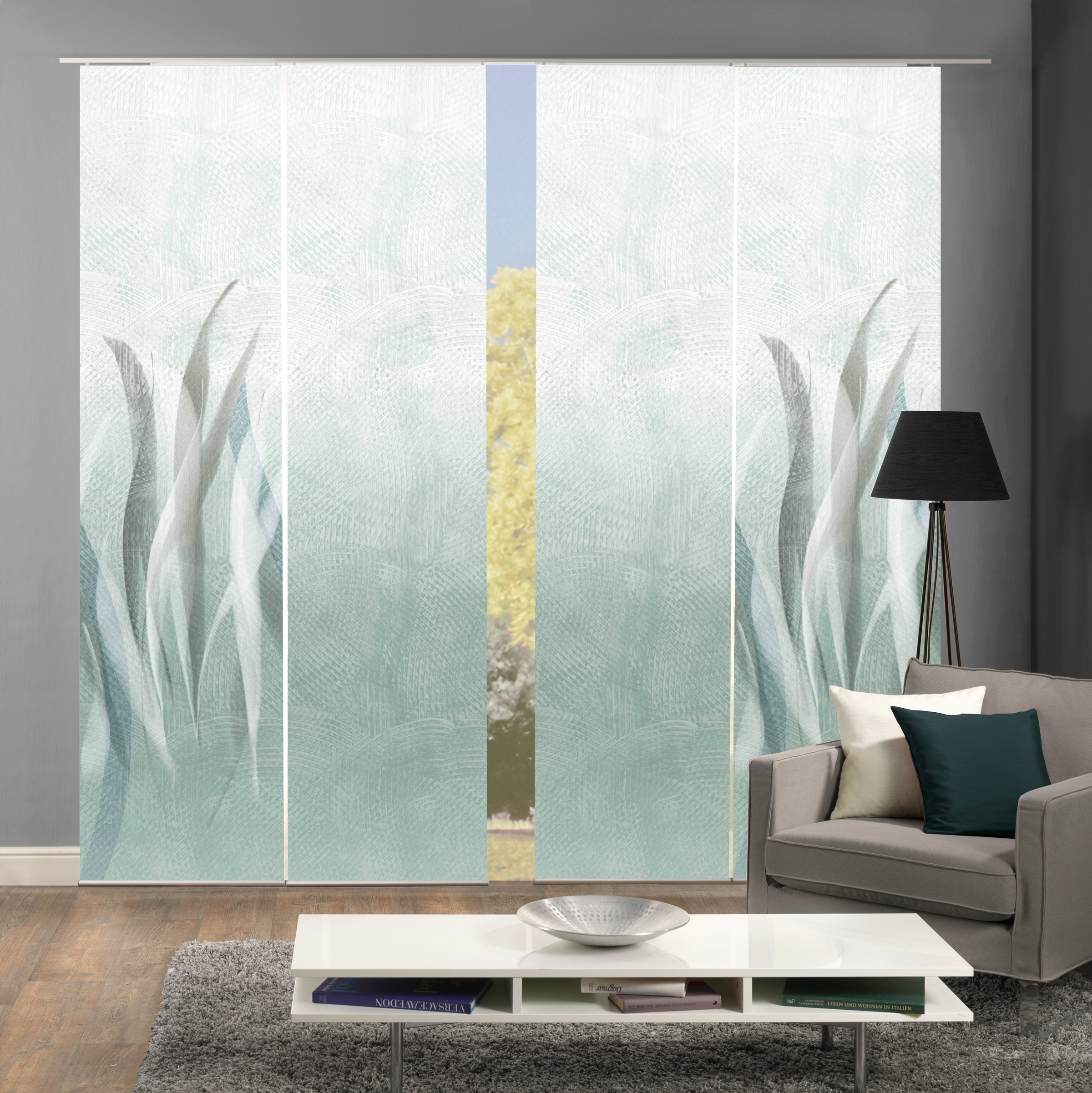 HOME WOHNIDEEN "SIRALIO" Paneelwagen 4 Stk. tlg. SCHIEBEVORHANGSET,SEIDENOP günstig online kaufen