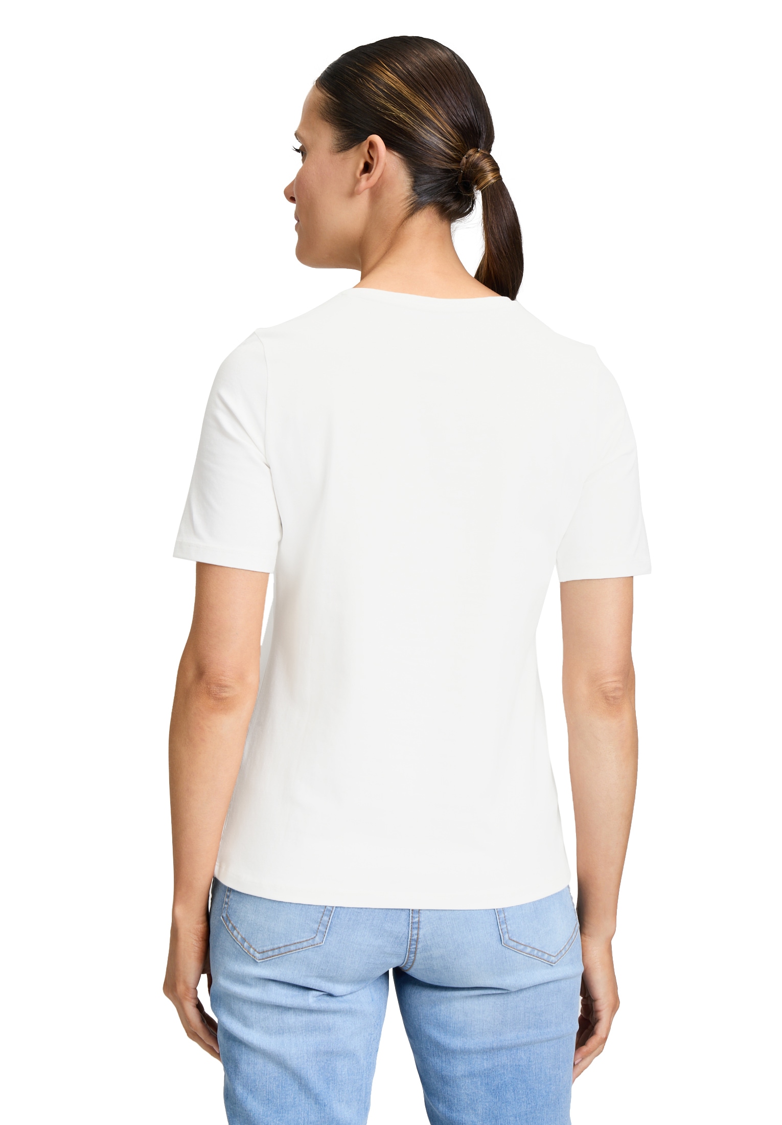 Betty Barclay Kurzarmshirt »Betty Barclay Damen Basic Shirt mit Placement«, (1 tlg.), Glitzersteine