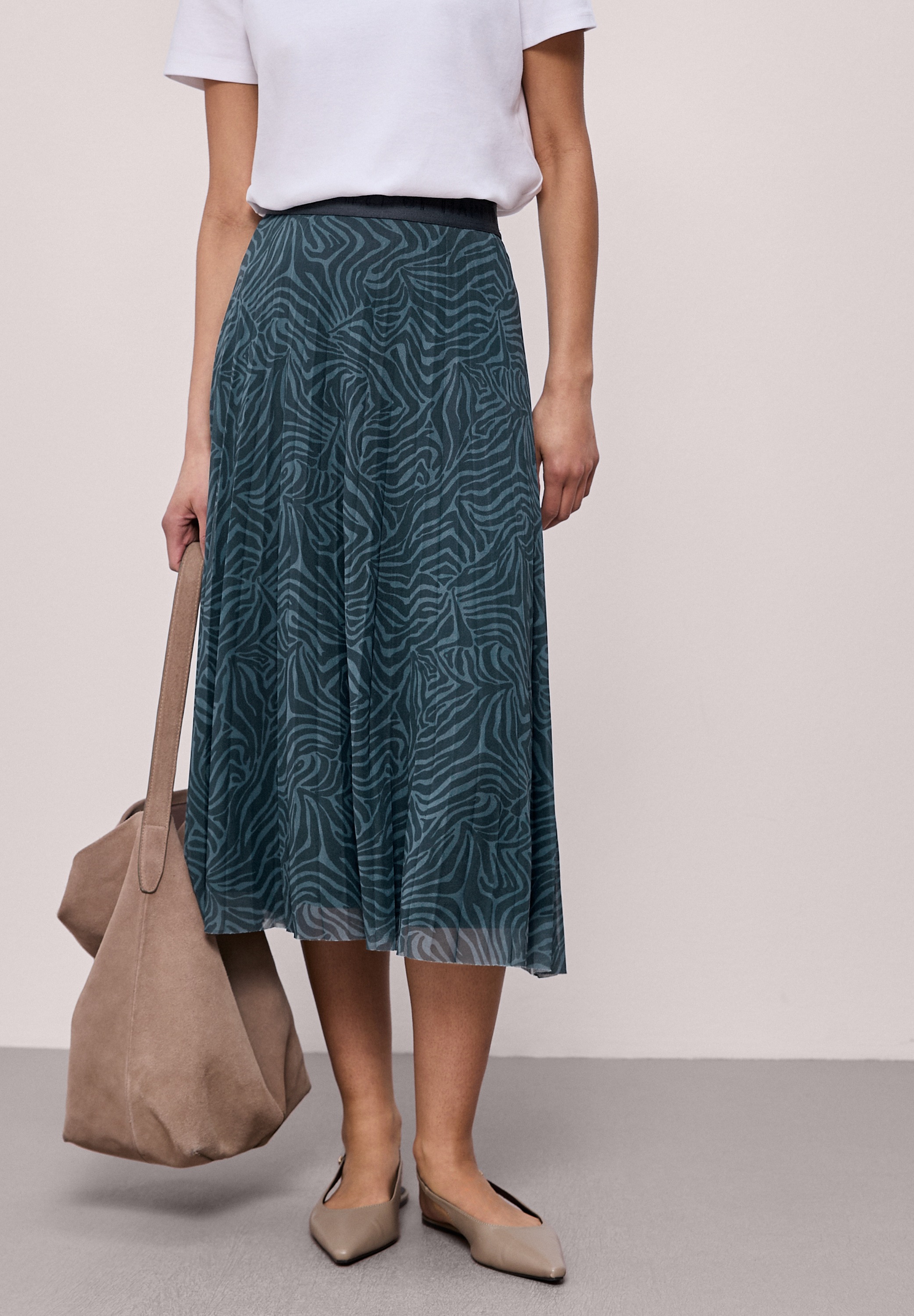 STREET ONE Maxirock mit Mesh günstig online kaufen