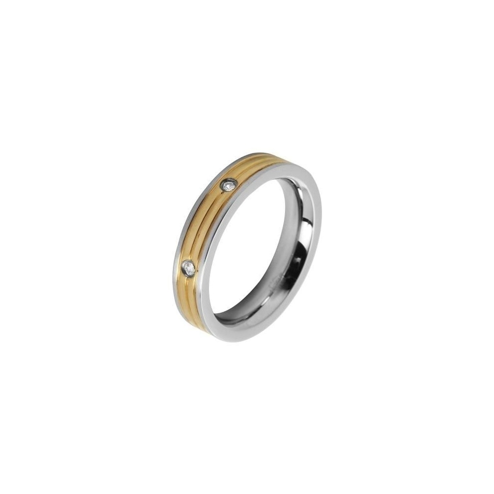 Adelia´s Fingerring »Damen Ring aus Edelstahl mit Zirkonia«