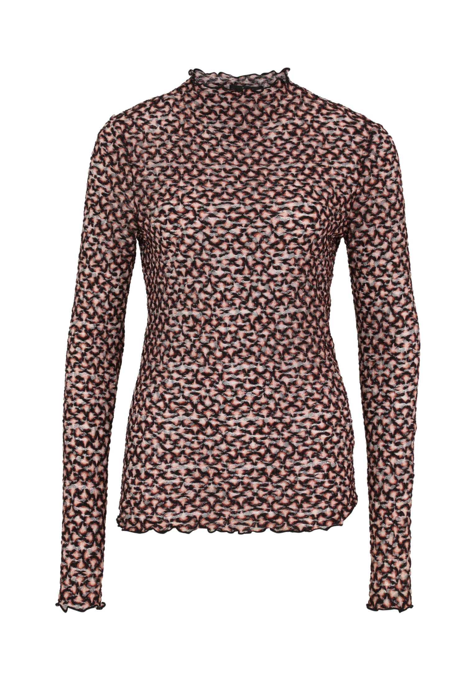 Zero Kurzarmshirt »zero Damen Shirt transparent mit Stehkragen«, (1 tlg.), weiteres Detail