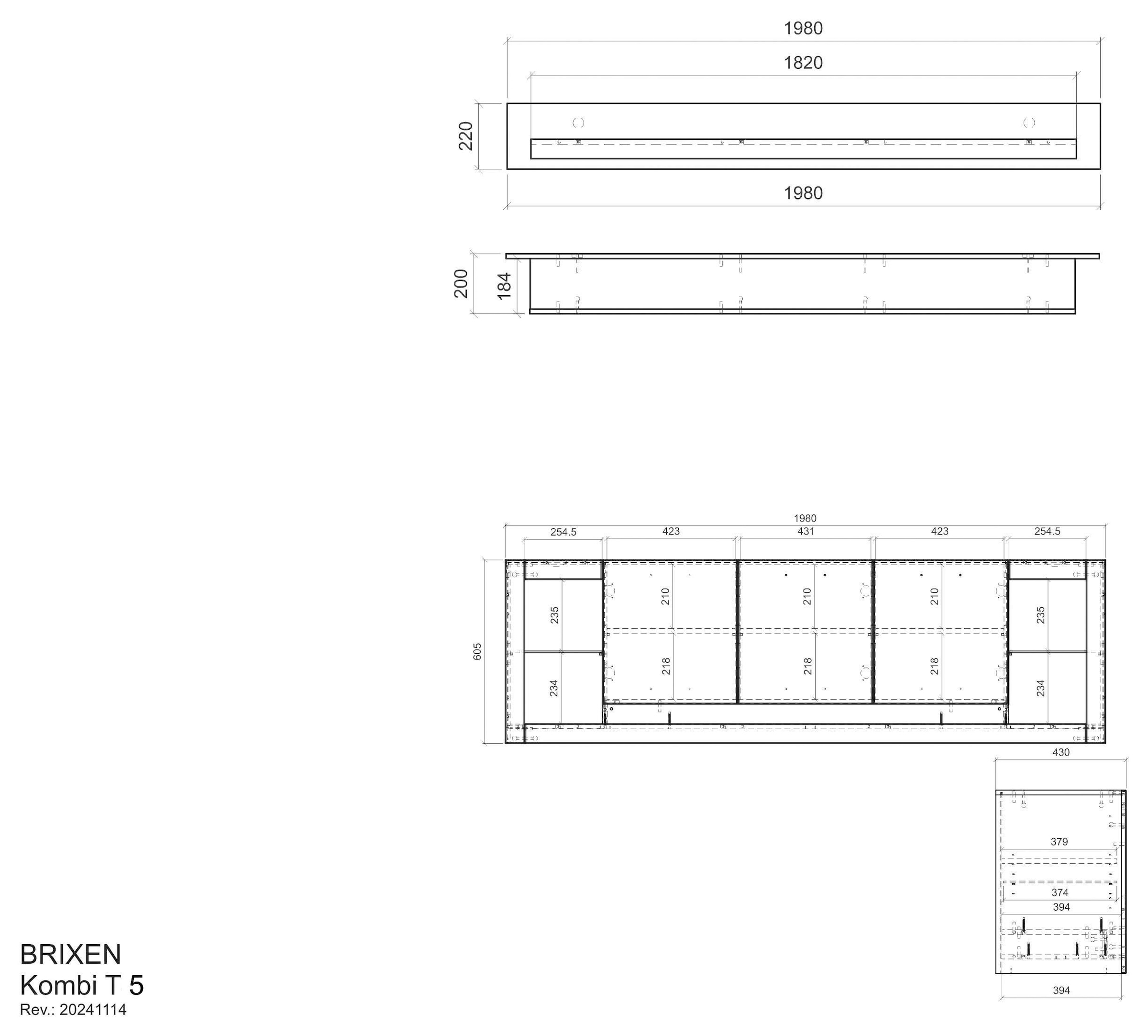 INOSIGN Wohnwand »Brixen, moderne Anbauwand, Wohnzimmer-Set, Eiche Evoke Dekor mit Weiß«, (Set, 2 St.), enthält Lowboard und Wandboard