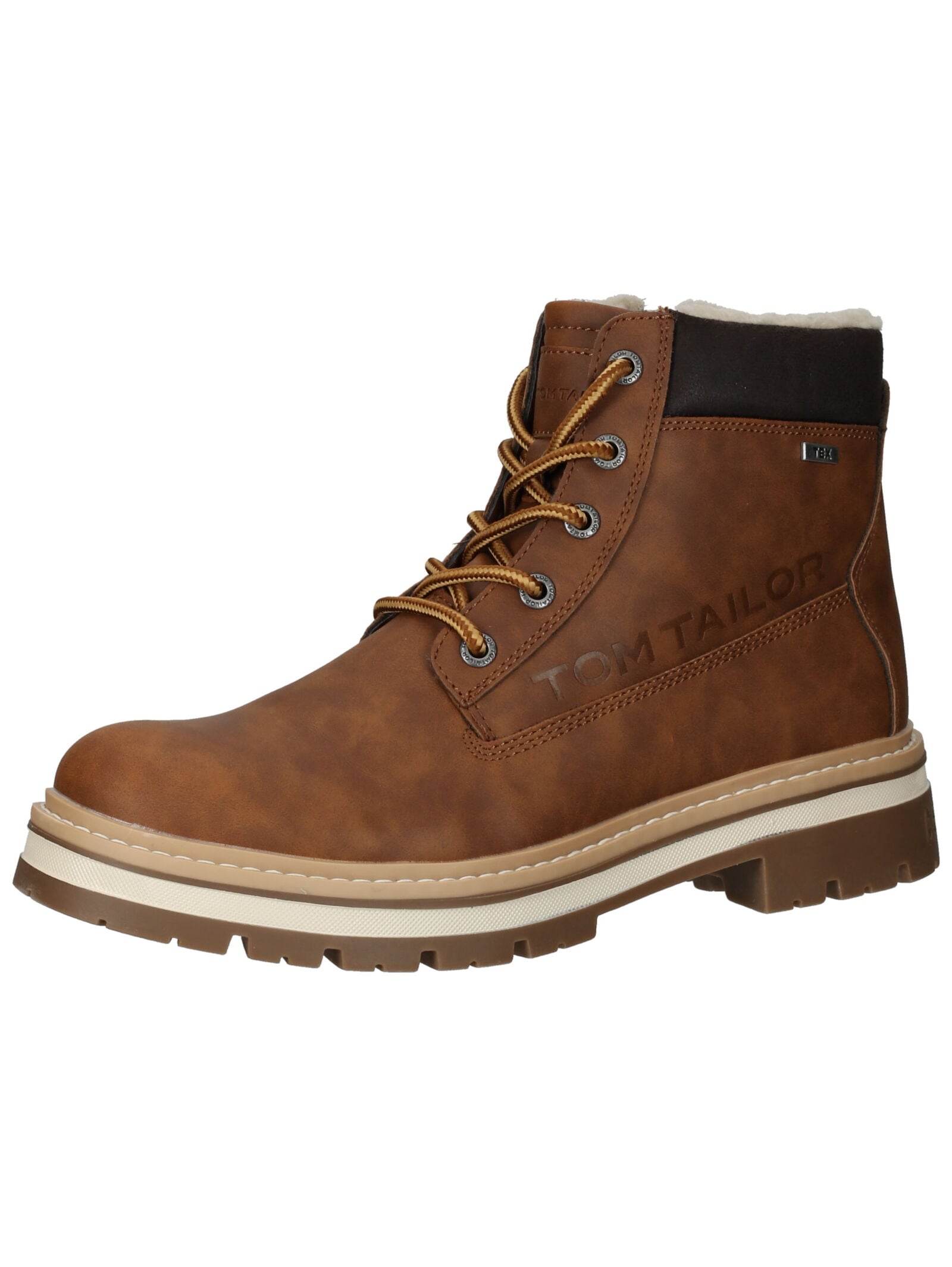 TOM TAILOR Schnürstiefel "Tom Tailor Stiefelette Lederimitat/Textil" günstig online kaufen