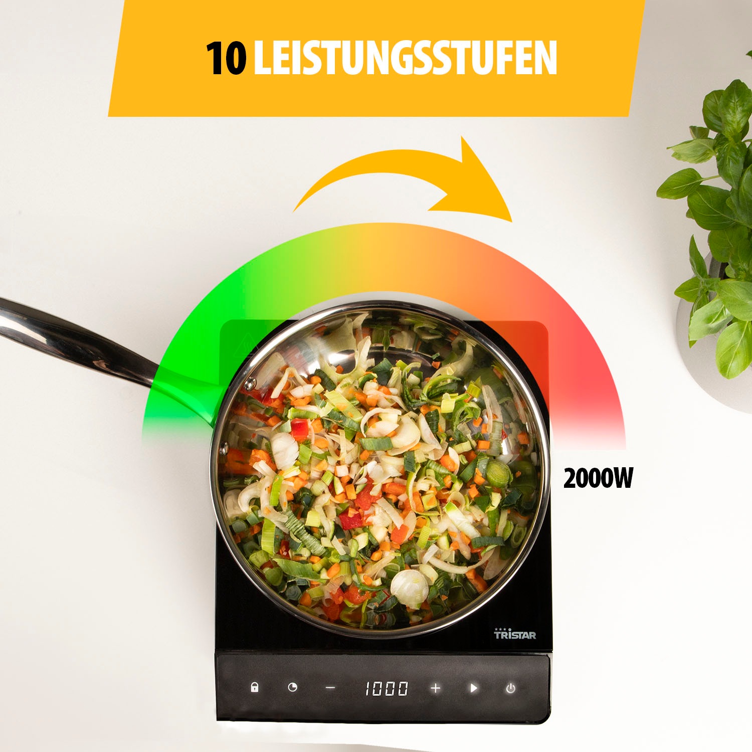 Tristar Einzel-Induktionskochplatte »IK-6161 – Energieeffizient«