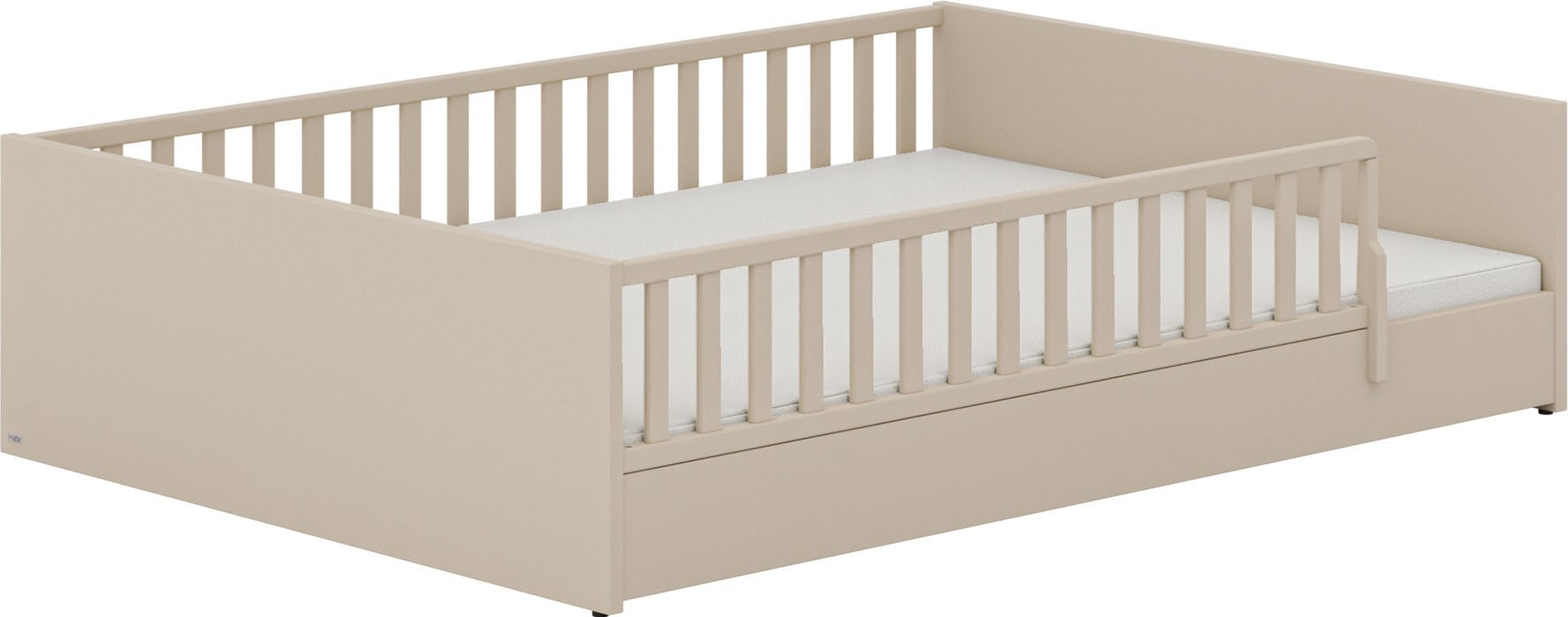 PAIDI Kinderbett »LITTLE FLO, vom Baby bis zum Teeni, in mehreren Farben und Breiten«, (Breite/Länge: 90x200cm + 120X200cm +140x200cm), umbaubar zum Kinder- oder Jugendbett, Bodenbett auch als Sofa nutzbar