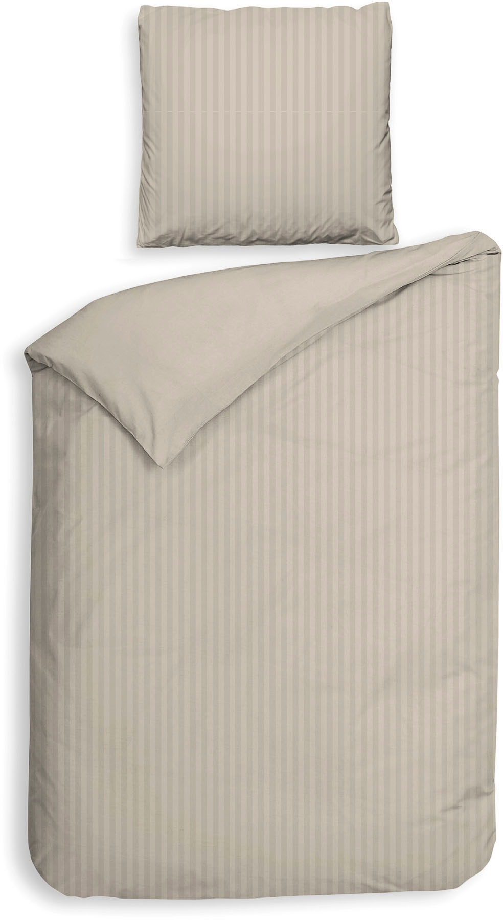 Heckett & Lane Bettwäsche "Banda" 2 tlg. hochwertiges Mako-Satin, Streifen günstig online kaufen