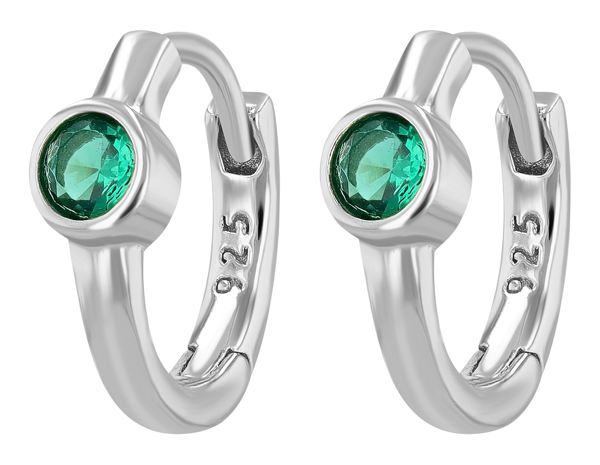 Adelia´s Klappcreolen "Ohrringe – Klappcreole aus 925 Silber mit Zirkonia" Ein stilvolles Geschenk für besondere Momente