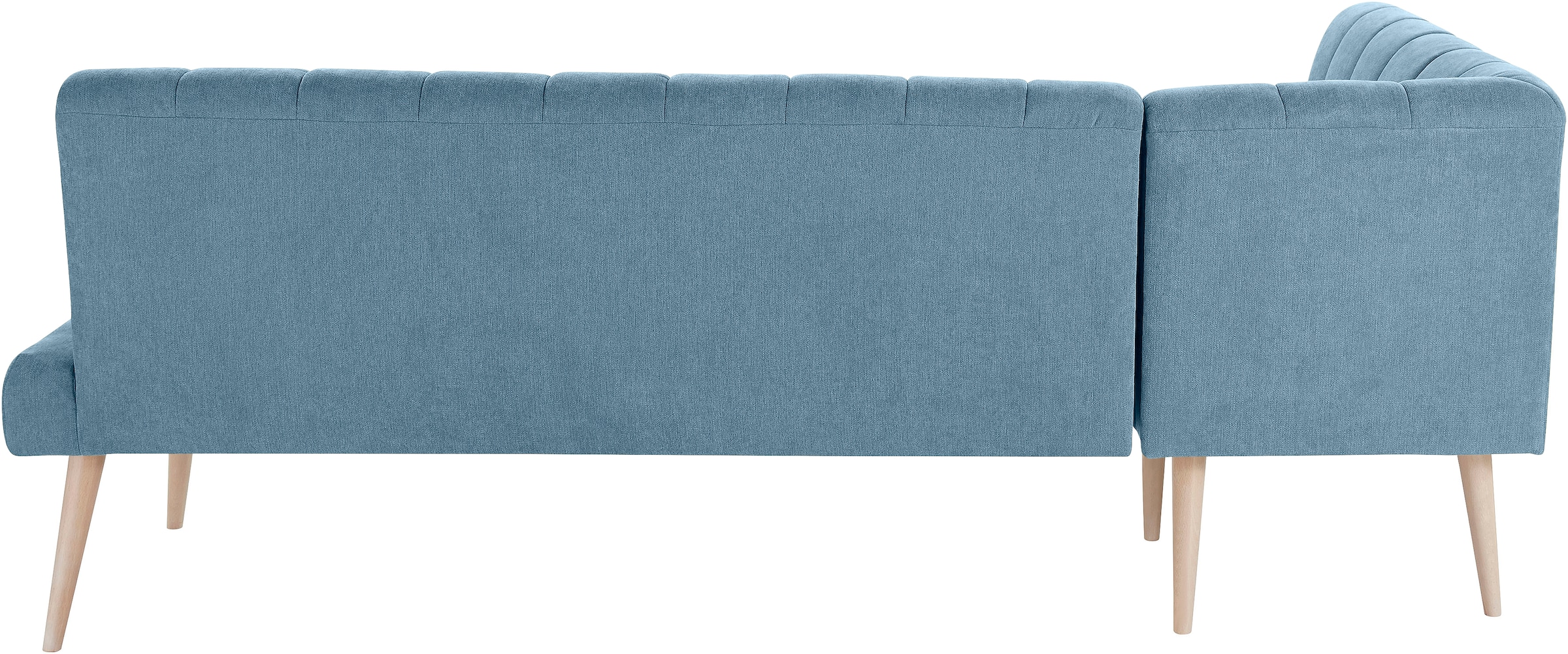 exxpo - sofa fashion Eckbank »Costa, moderne Rückensteppung, bequem und elegant, hoher Holzfuß«, hochwertig verarbeitet, Frei im Raum stellbar