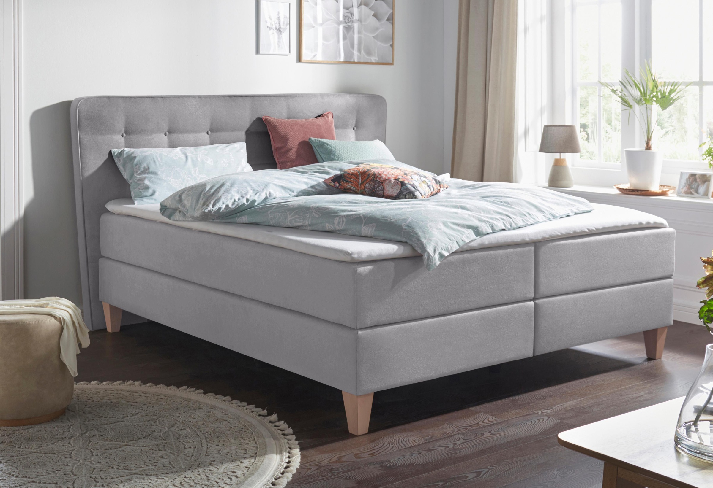 Home affaire Boxspringbett »Ascola«, incl. Topper, 5, Breiten, 3 Ausführungen, 2 Härtegrade