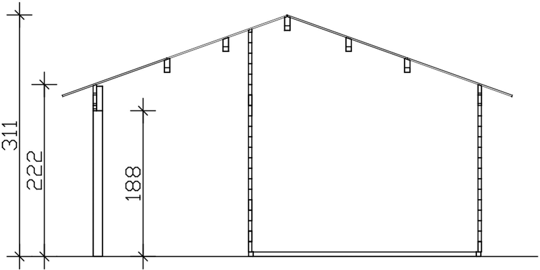 Skanholz Gartenhaus »Luzern«, mit 2. Schalung