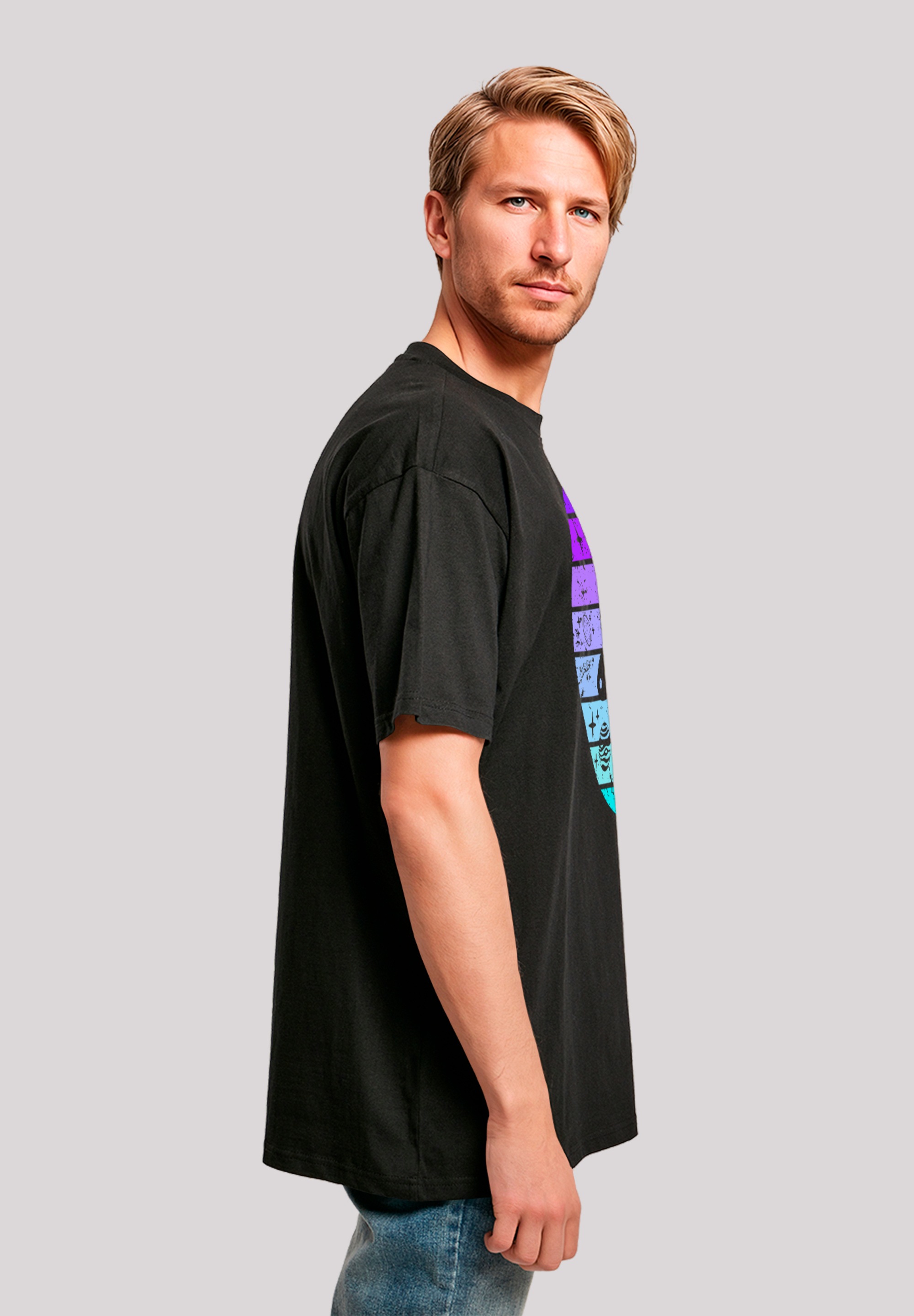 F4NT4STIC T-Shirt »Retro Alien Weltraum Sonnenuntergang«, Premium Qualität