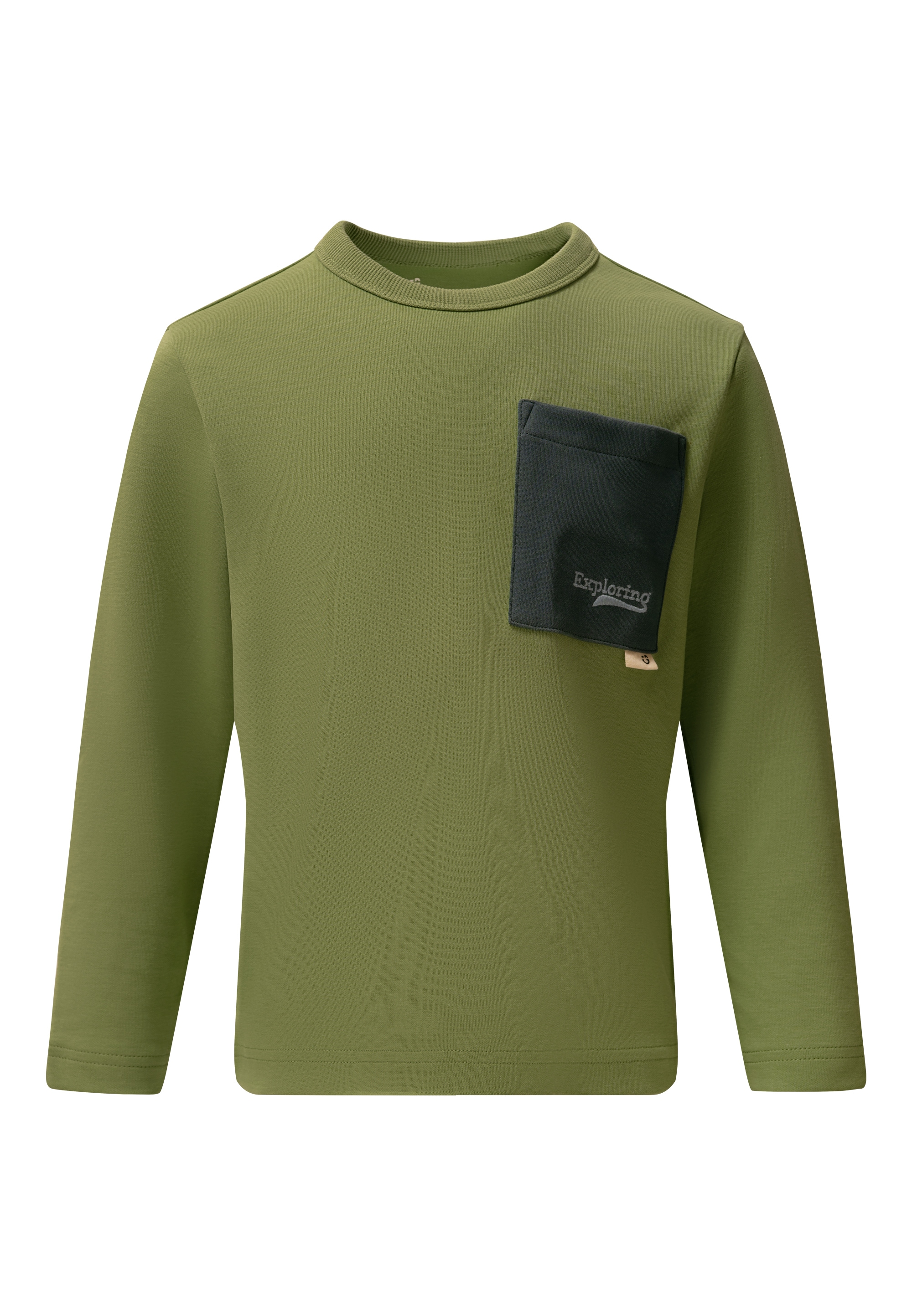 GIORDANO junior BAUR | Langarmshirt, Kontrast-Tasche bestellen mit stylischer