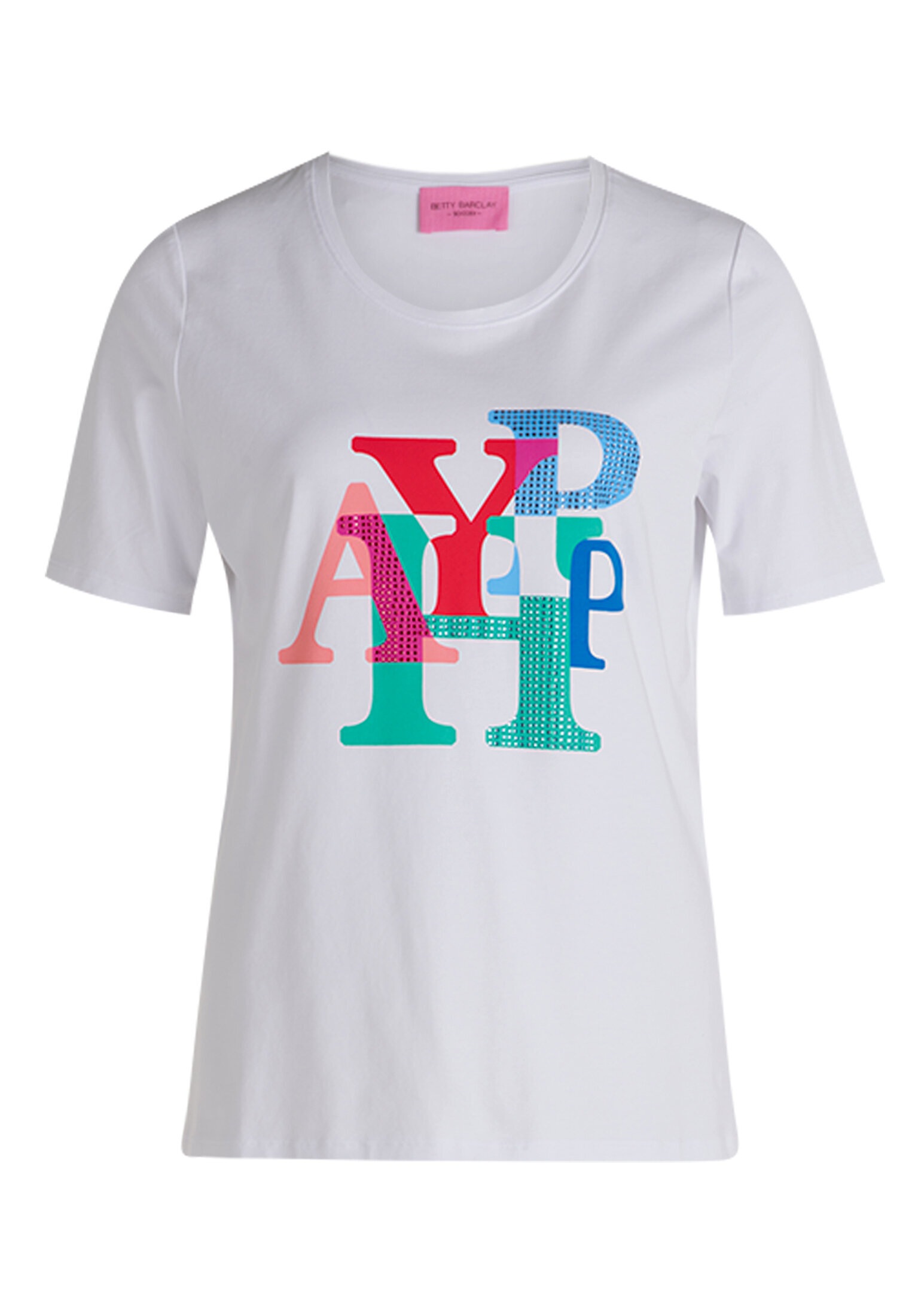 Betty Barclay Kurzarmshirt »Damen mit Aufdruck« 1 Stk. Glitzersteine
