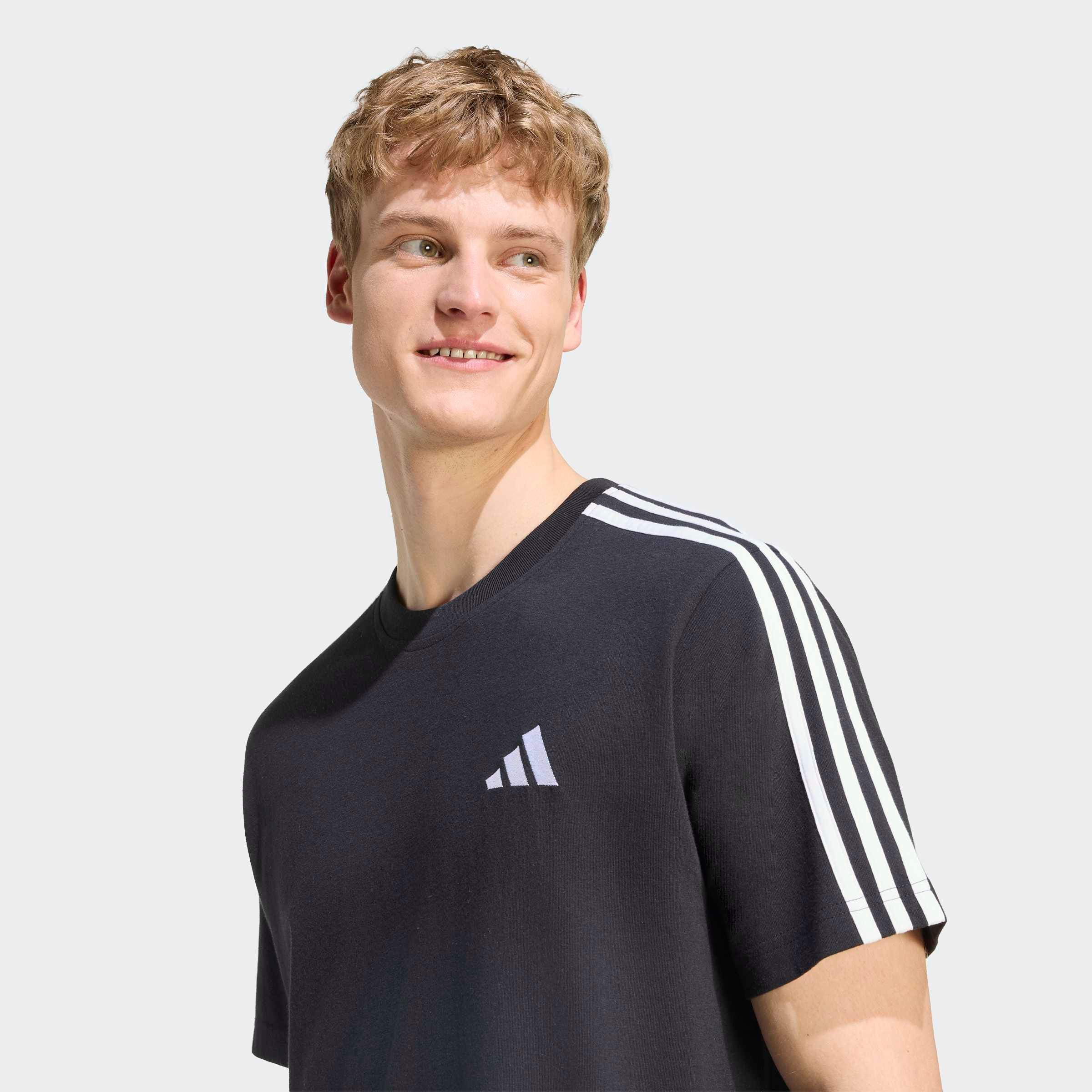 adidas Sportswear »ESSENTIALS 3-STREIFEN, SINGLE JERSEY, BRANDING LINKE SCHULTER«