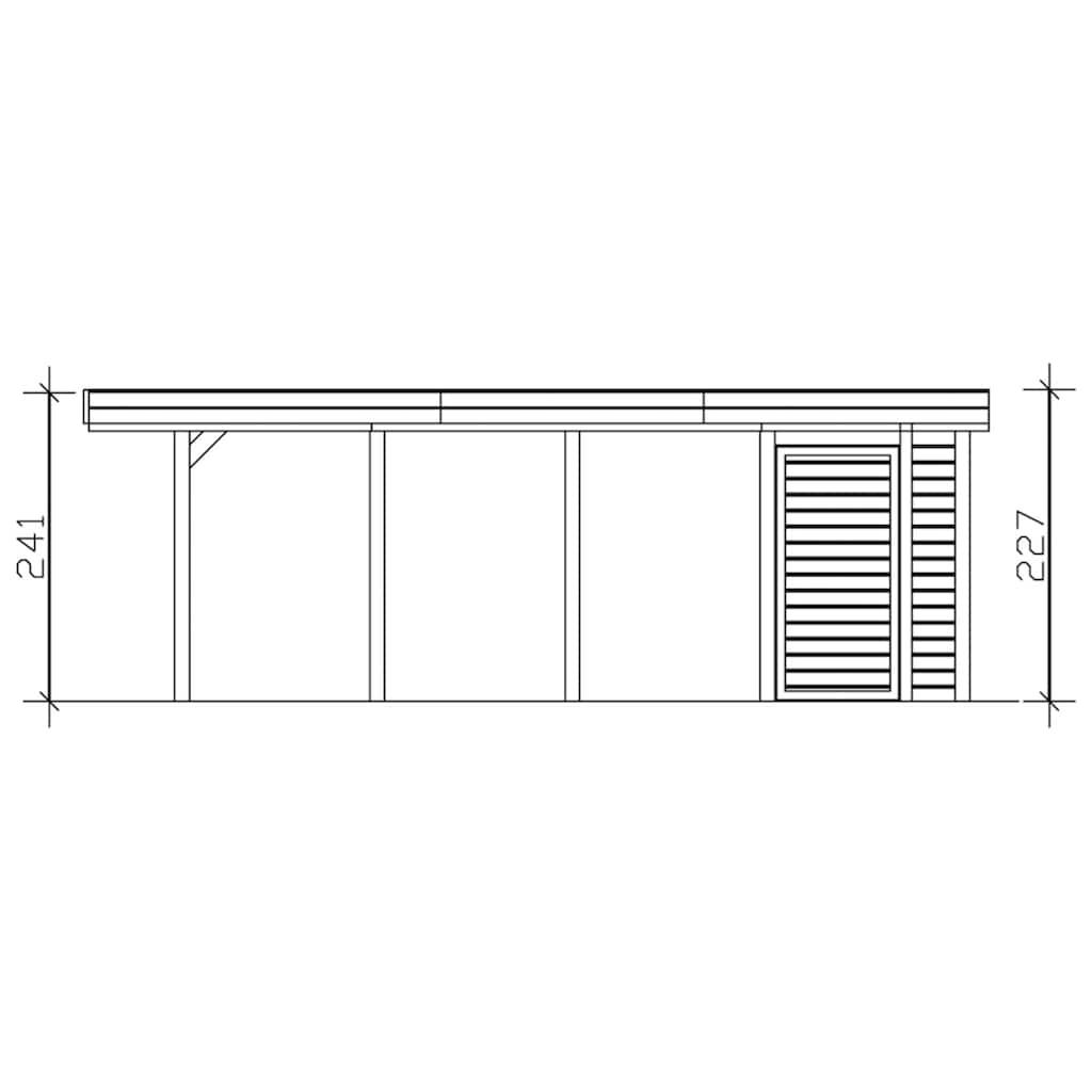 Skanholz Einzelcarport »Friesland«, Holz, 270 cm, grün