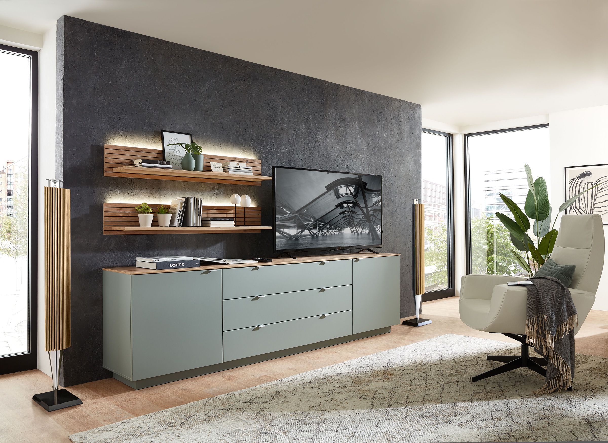 Innostyle Wandboard »Core, Wandbord Maße B/H/T 120x22x23 cm«, (1 St.), Wandbord mit 1 Boden inkl. LED Beleuchtung