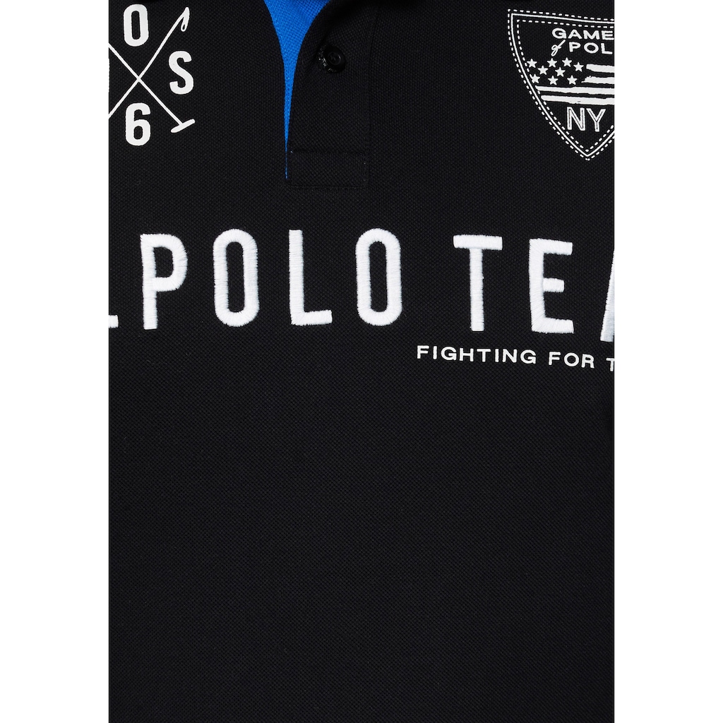 TOM TAILOR Polo Team Poloshirt, mit großer Logostickerei